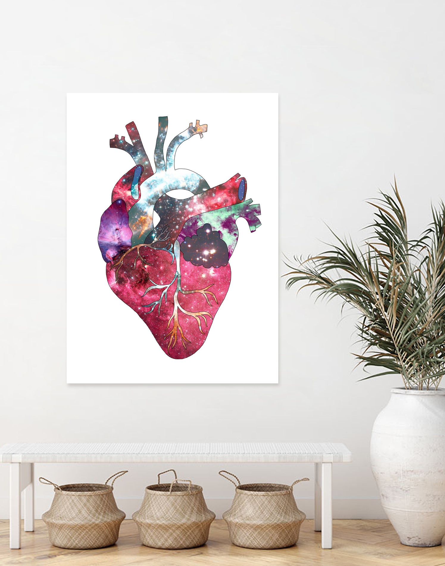 Superstar Heart by Bianca Green on GIANT ART - fuchsia mixed media