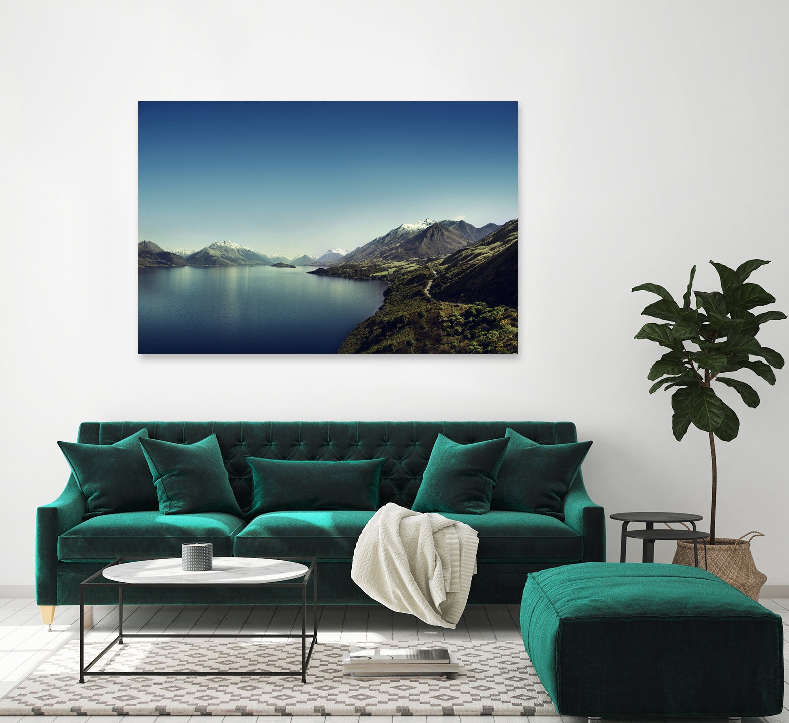 On my way to Glenorchy (Things happened to me) by José Manuel Ríos Valiente on GIANT ART - blue photo illustration