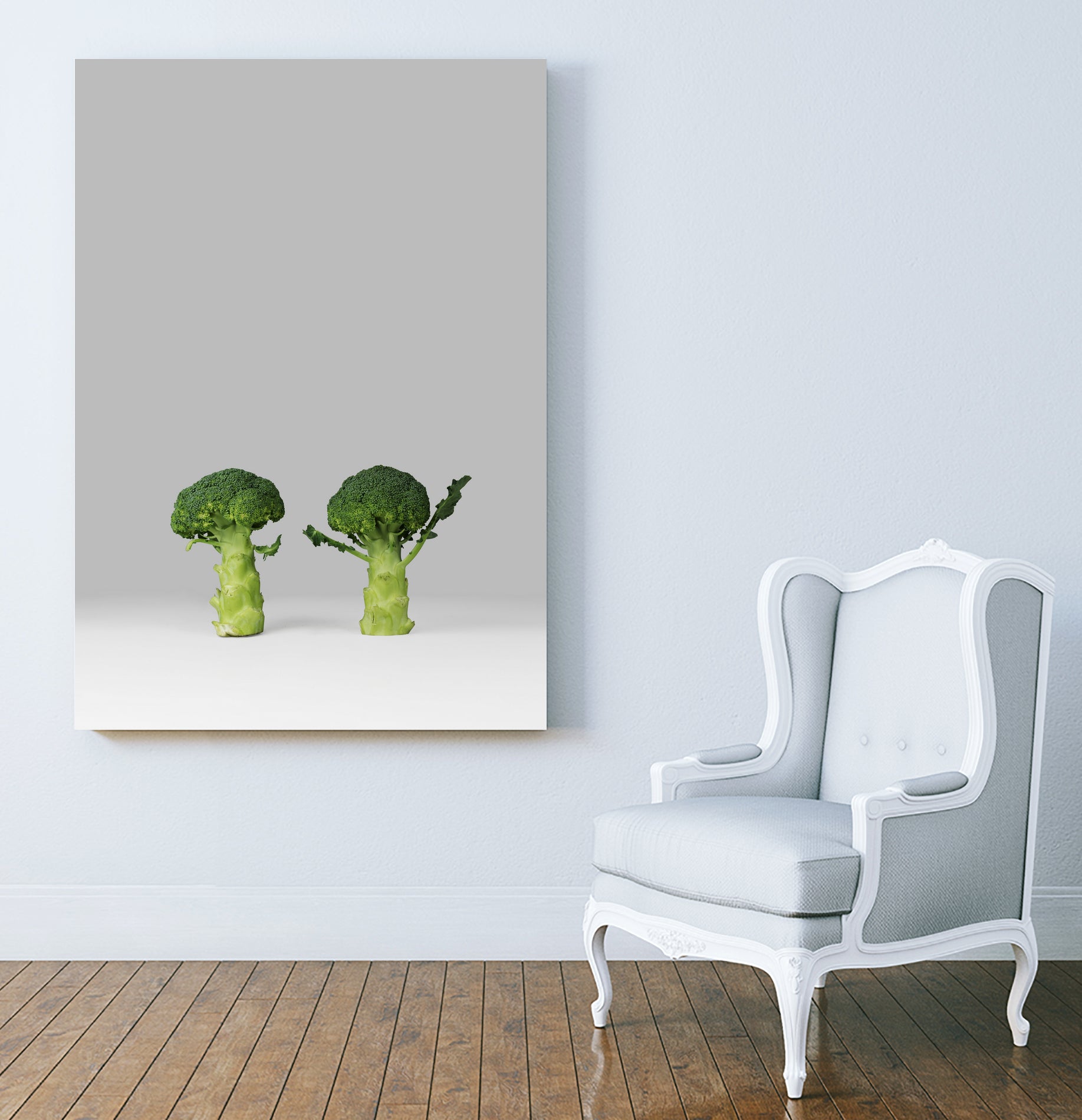 Arguing Broccolis by Anders Wasser on GIANT ART - gray photo illustration