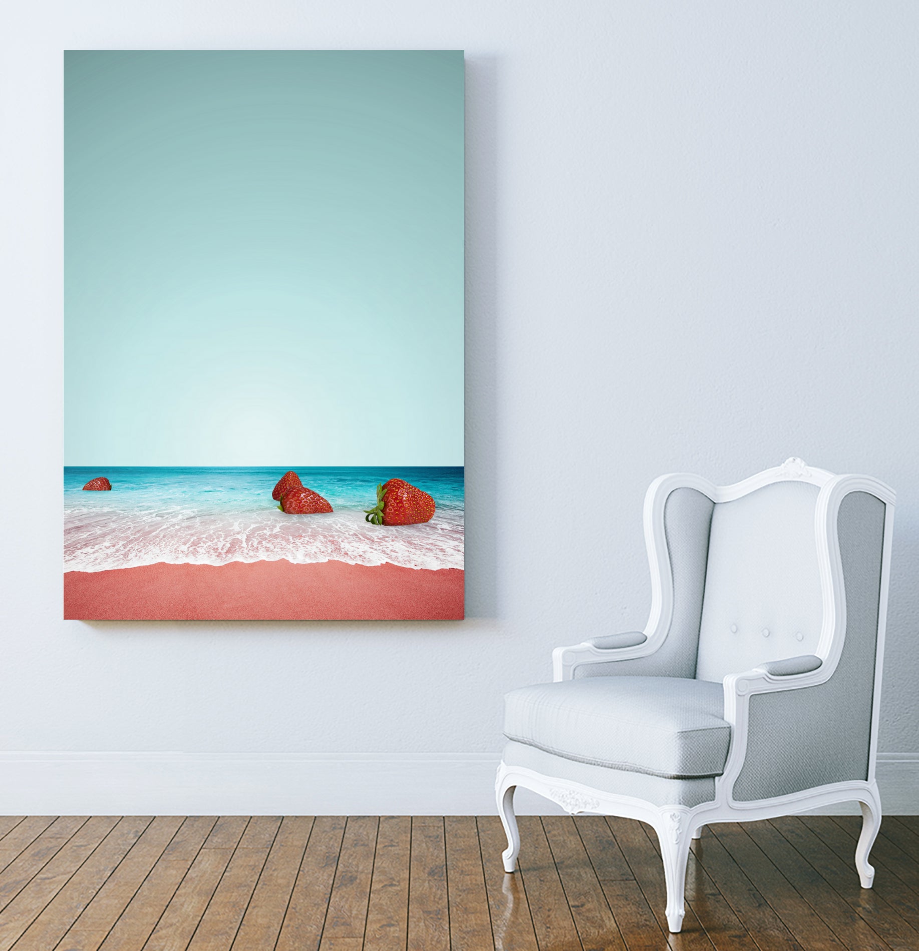 Strawberry Shore by Anders Wasser on GIANT ART - blue photo illustration
