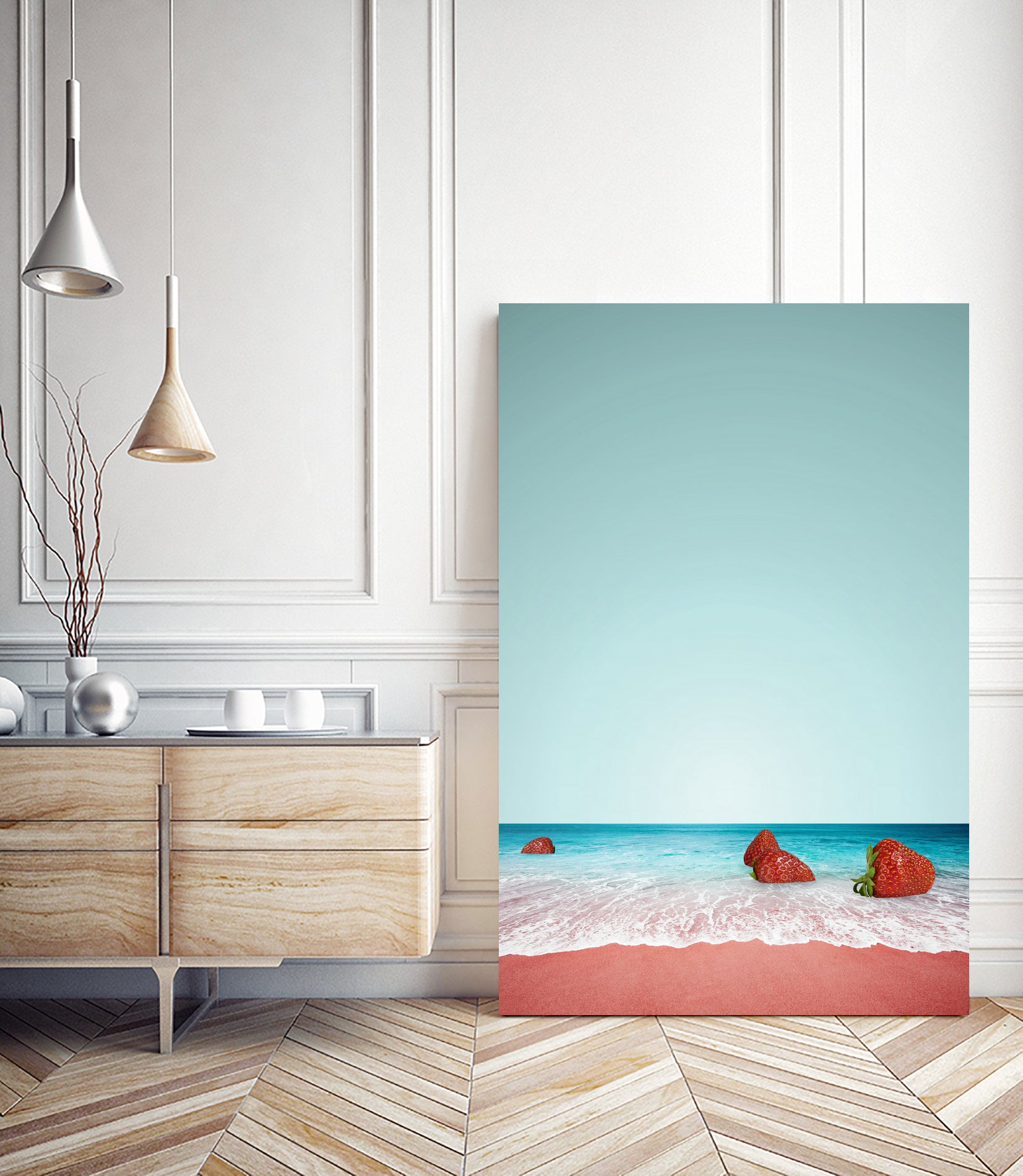 Strawberry Shore by Anders Wasser on GIANT ART - blue photo illustration