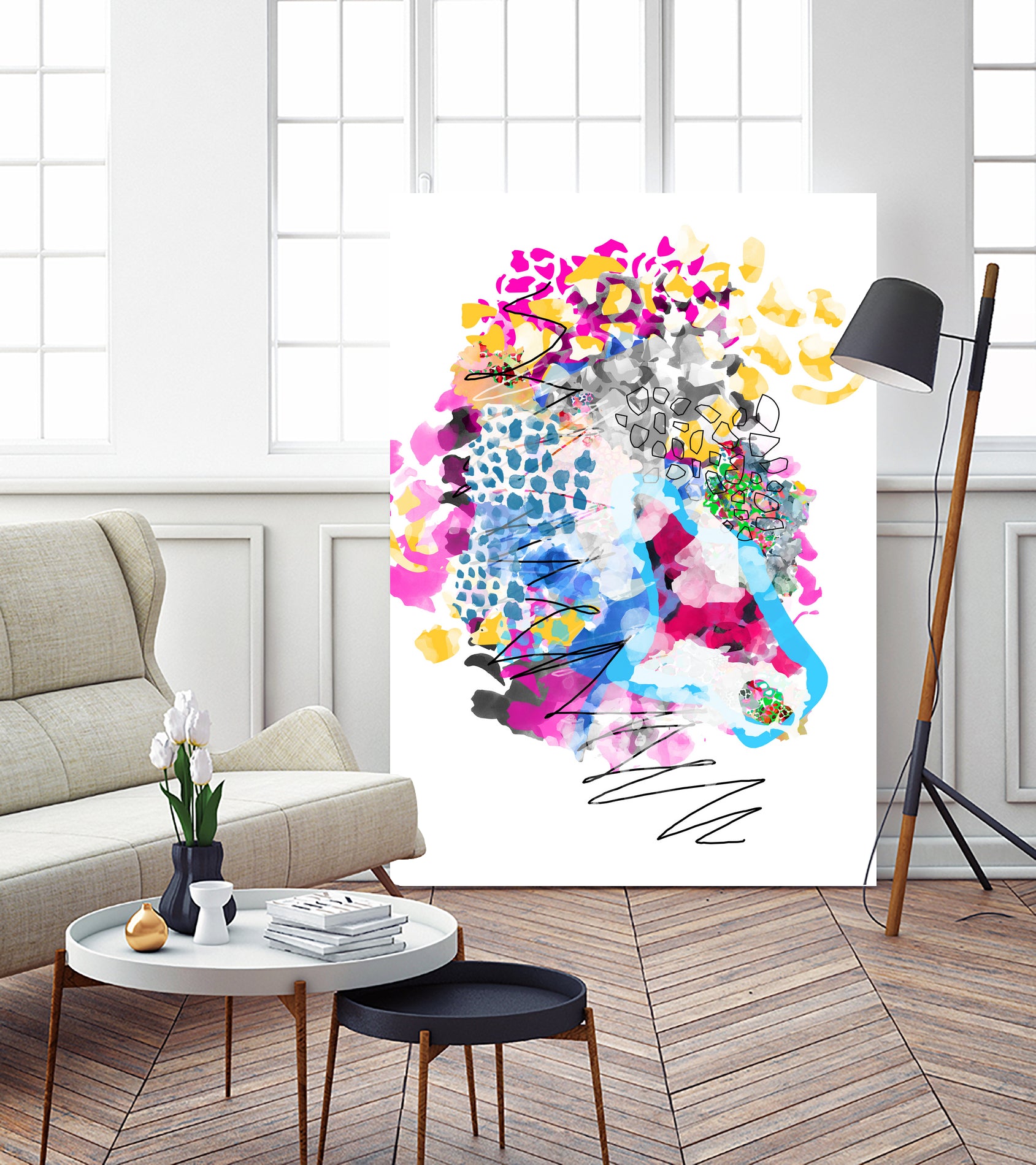 BOUQUET by Liat Noten on GIANT ART - pink mixed media