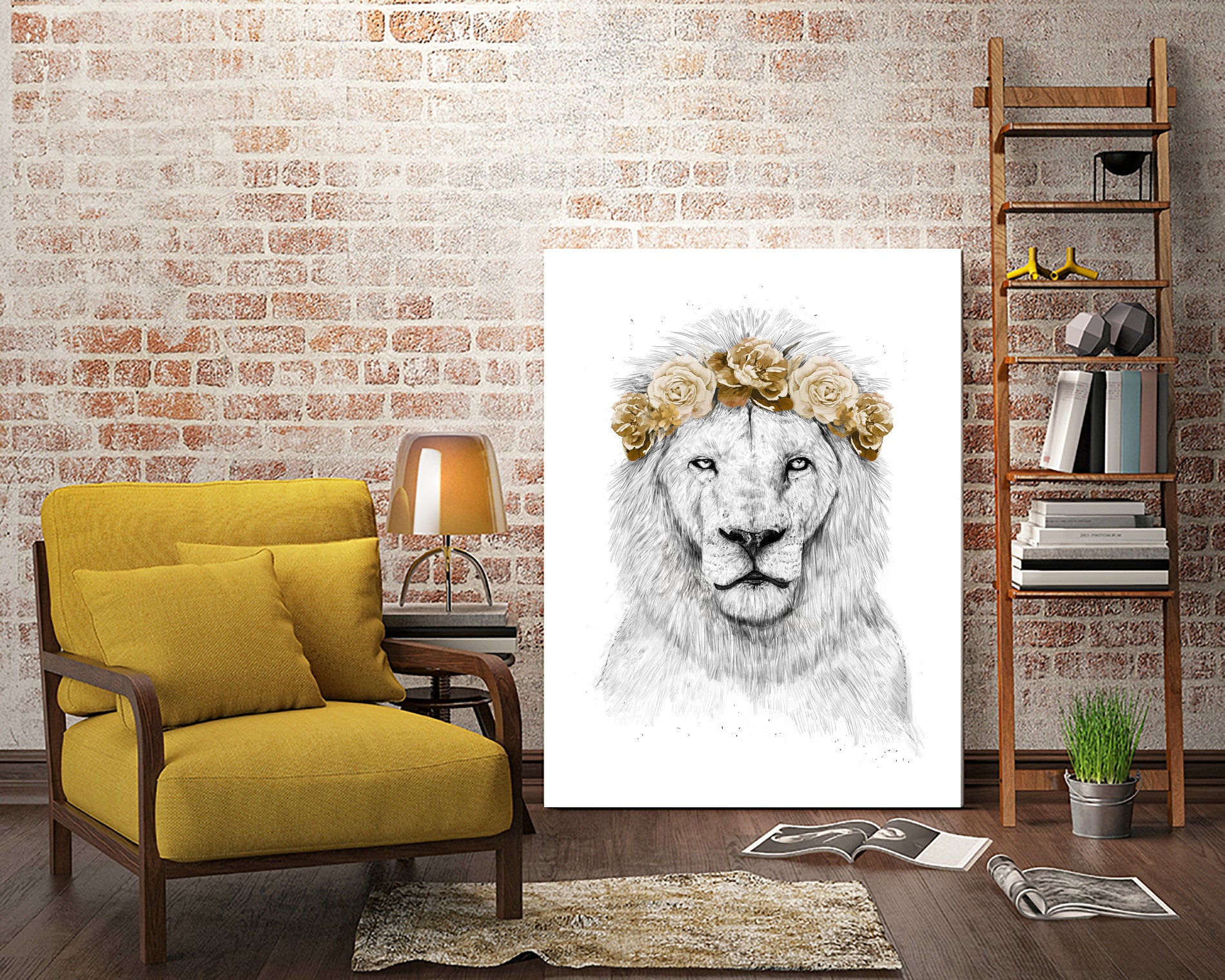 Festival lion (color version) by Solti Balázs on GIANT ART - white digital drawing