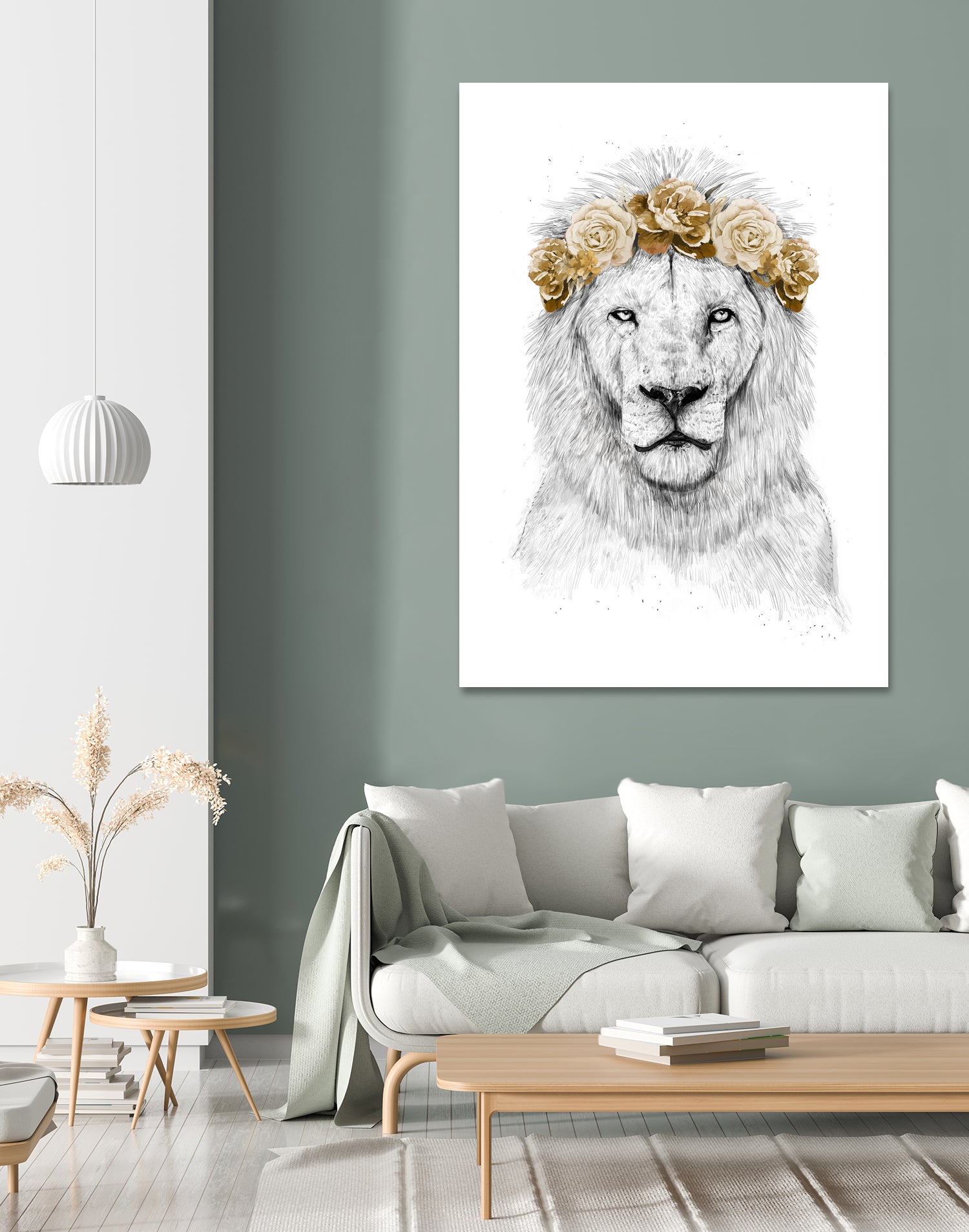 Festival lion (color version) by Solti Balázs on GIANT ART - white digital drawing