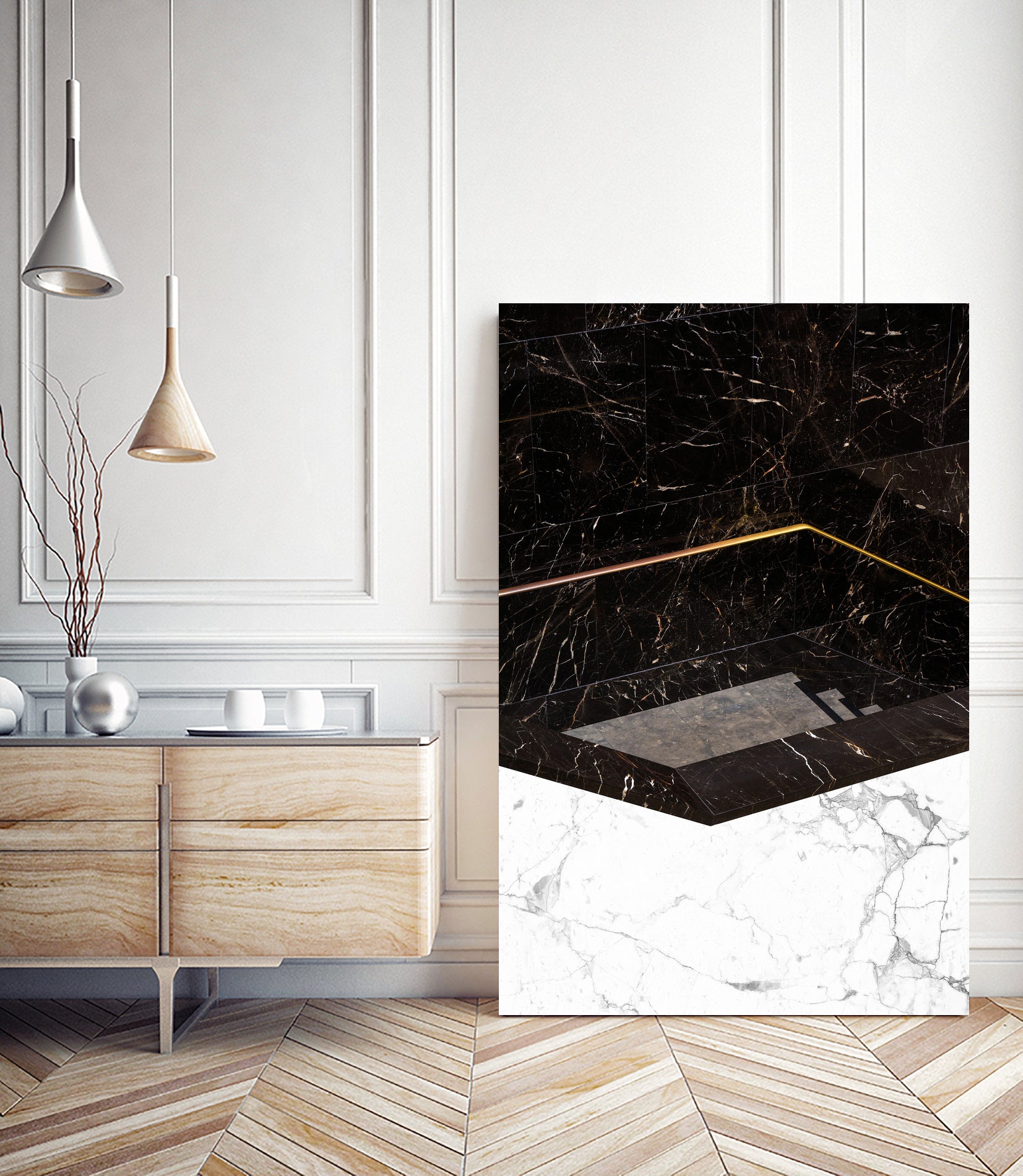 Marble Paradox by Uma Gokhale on GIANT ART - black digital painting