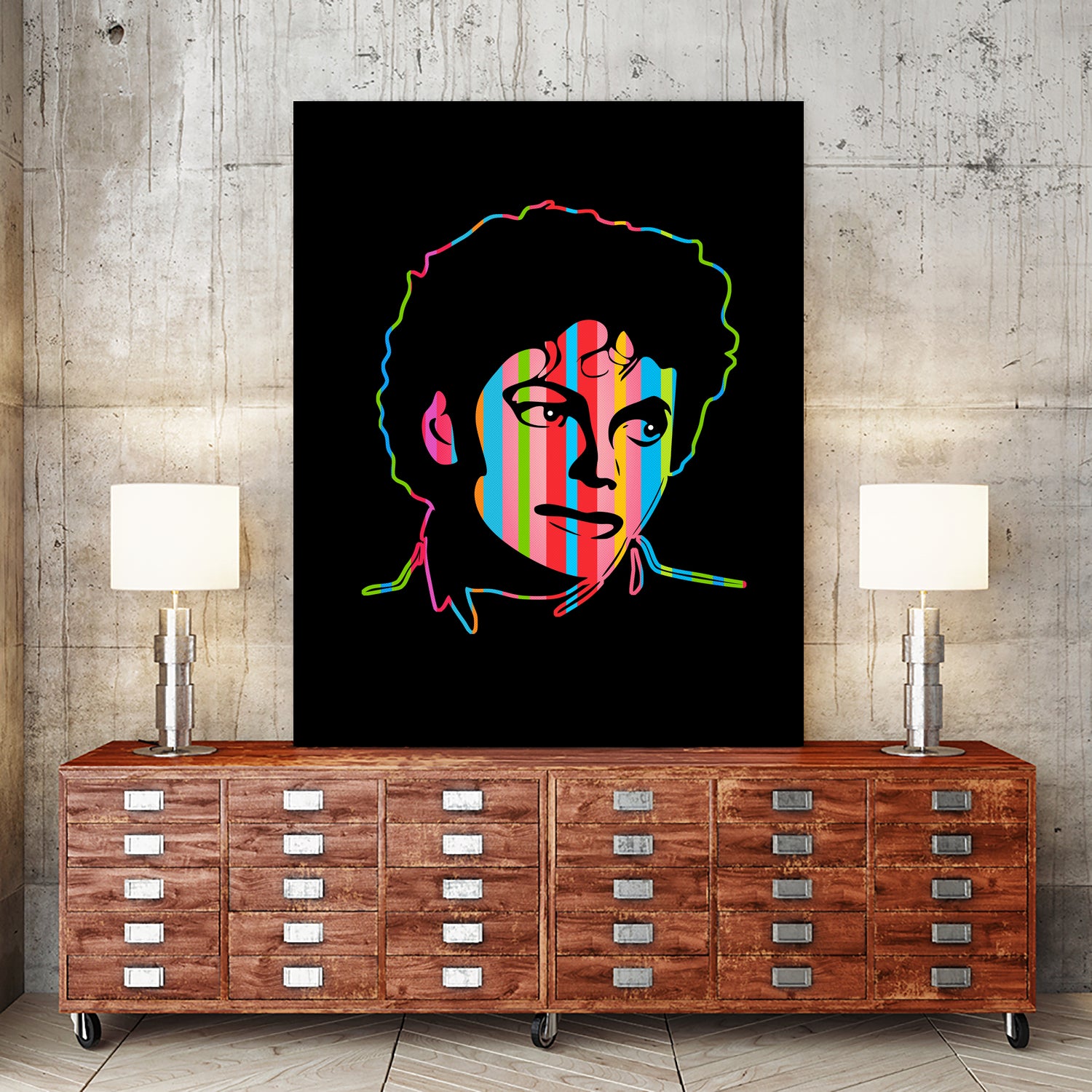 Michael Jackson | Dark | Pop Art by William Cuccio on GIANT ART - black digital drawing
