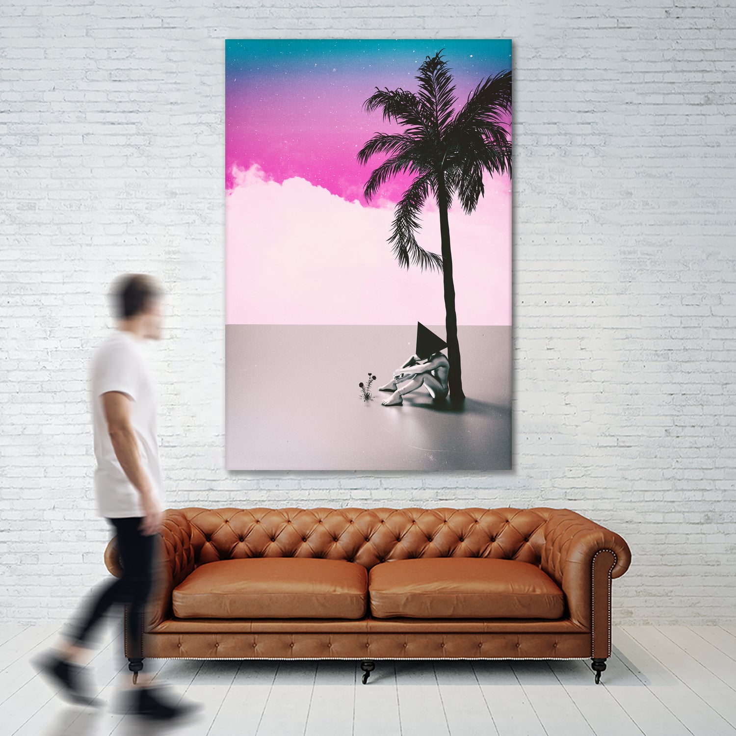 PALM TREE 18 by Adam Priester on GIANT ART - pink 3d art