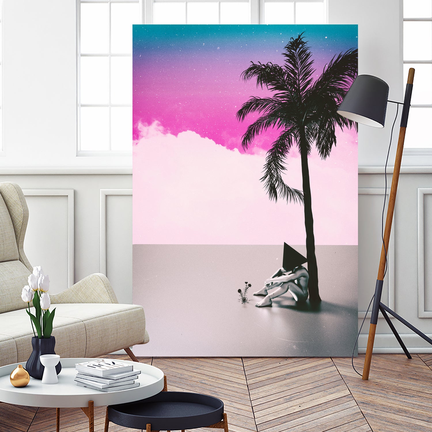 PALM TREE 18 by Adam Priester on GIANT ART - pink 3d art