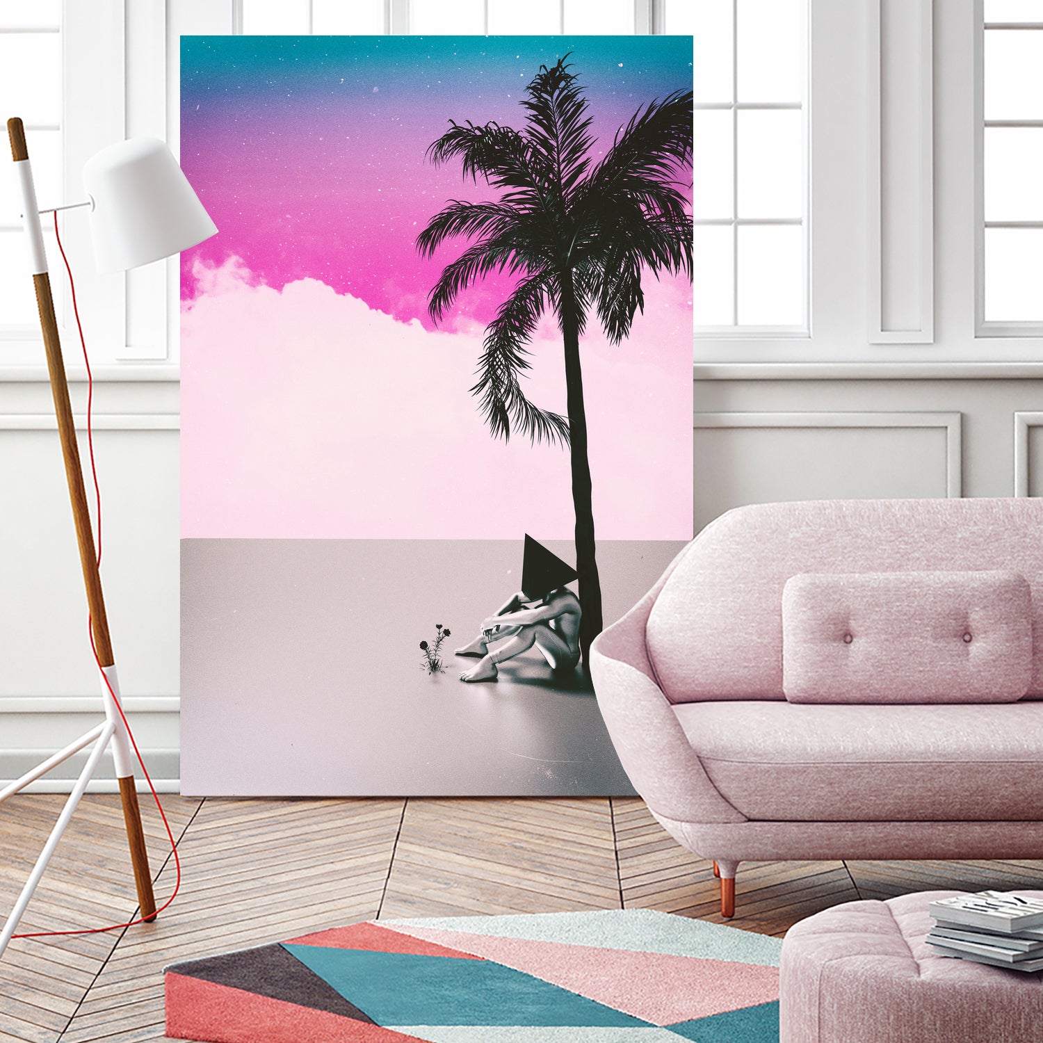 PALM TREE 18 by Adam Priester on GIANT ART - pink 3d art