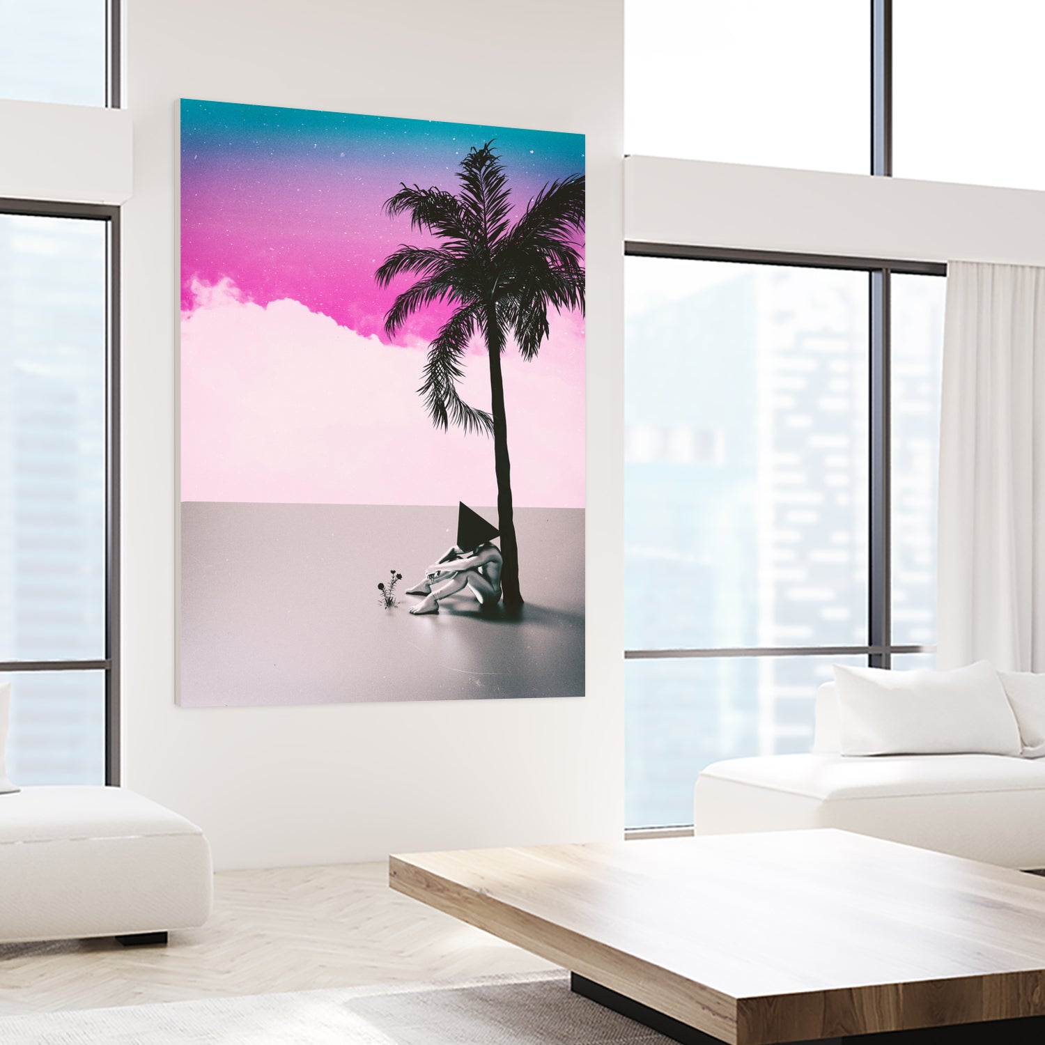 PALM TREE 18 by Adam Priester on GIANT ART - pink 3d art