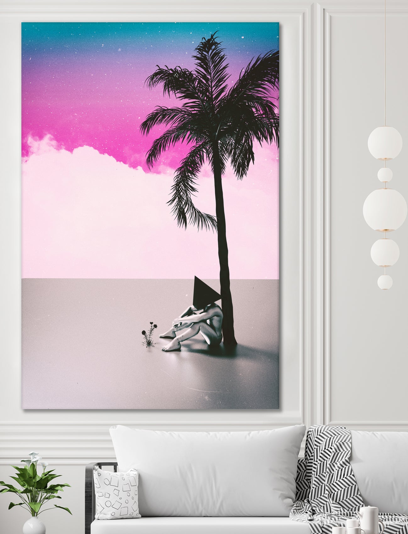 PALM TREE 18 by Adam Priester on GIANT ART - pink 3d art