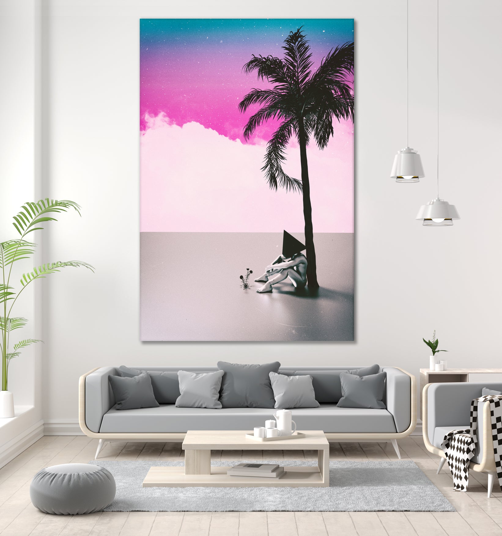 PALM TREE 18 by Adam Priester on GIANT ART - pink 3d art