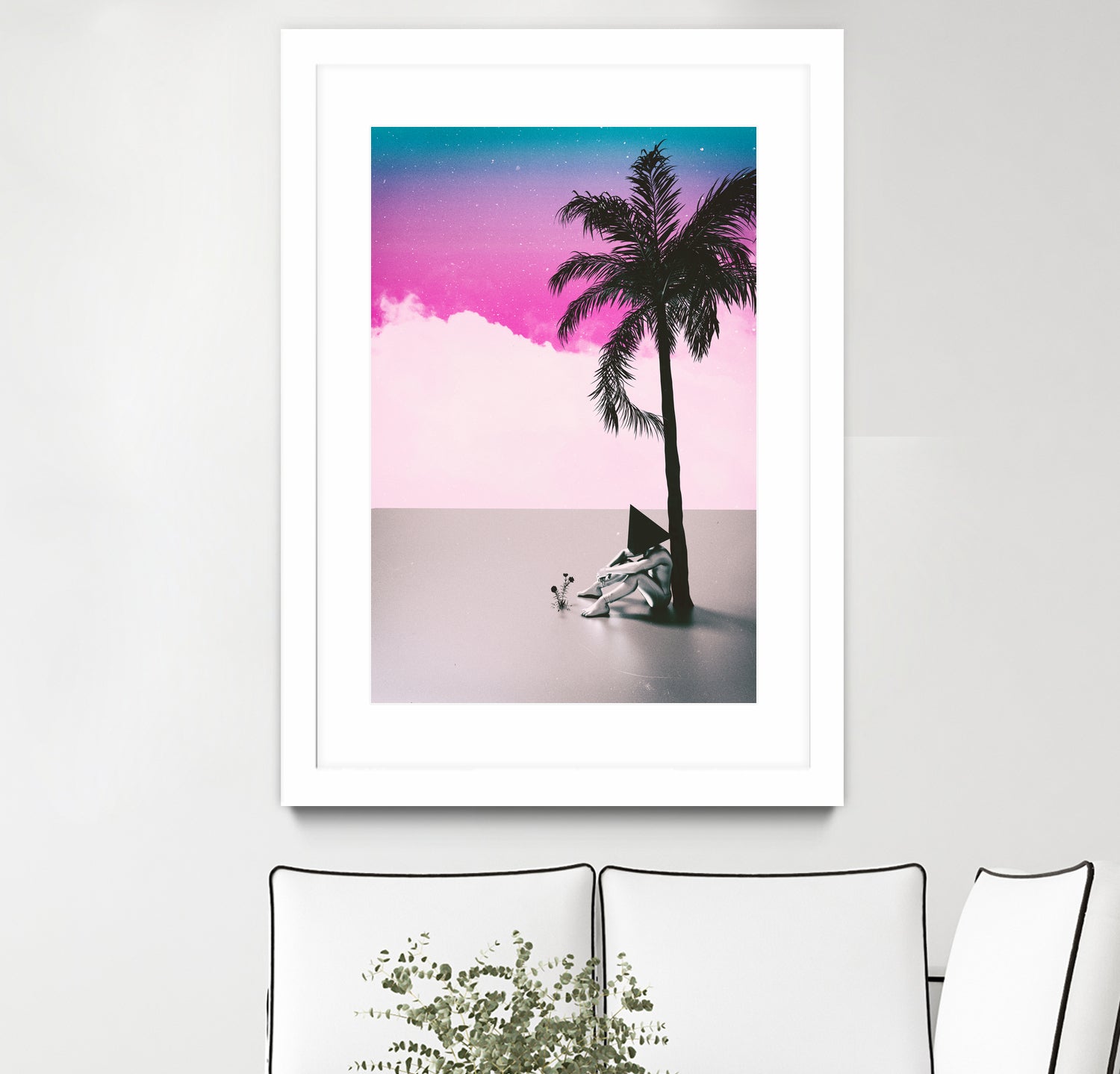 PALM TREE 18 by Adam Priester on GIANT ART - pink 3d art
