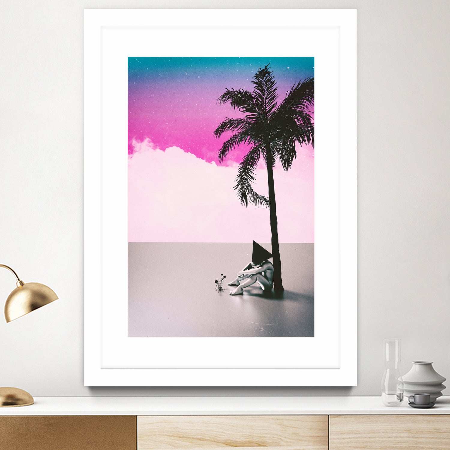 PALM TREE 18 by Adam Priester on GIANT ART - pink 3d art