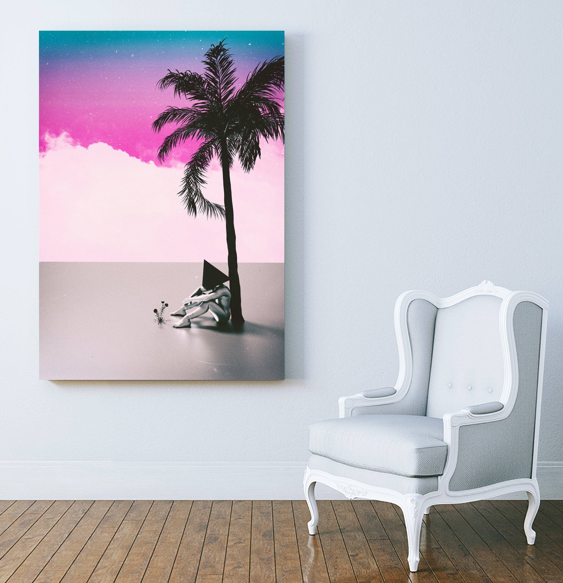 PALM TREE 18 by Adam Priester on GIANT ART - pink 3d art