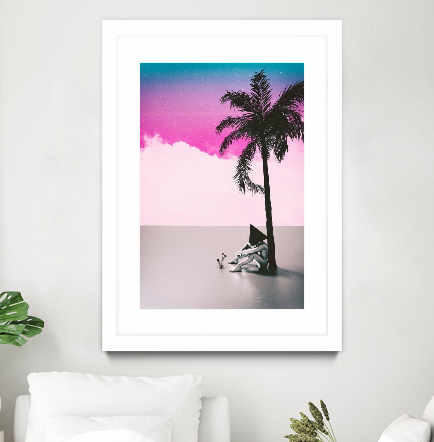 PALM TREE 18 by Adam Priester on GIANT ART - pink 3d art