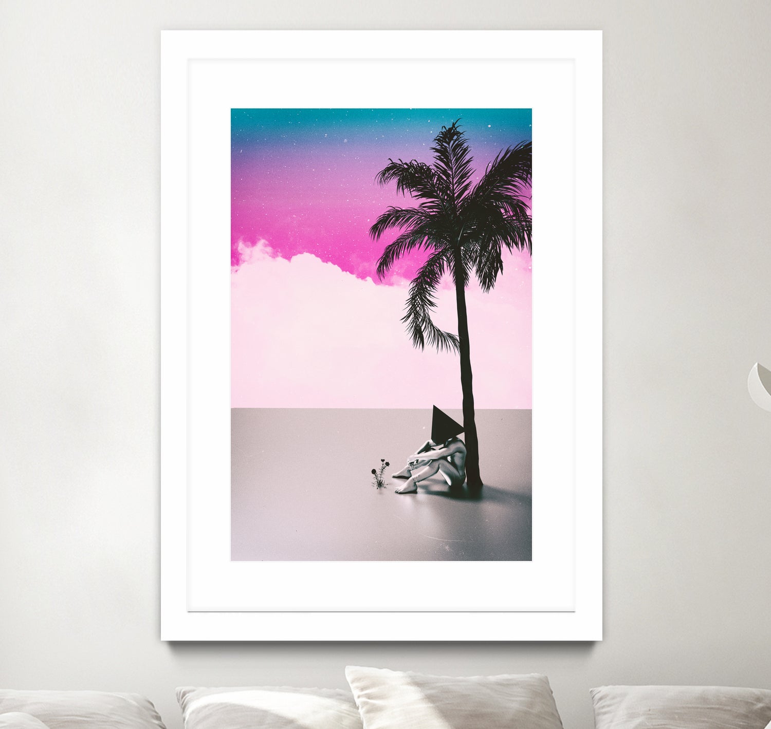 PALM TREE 18 by Adam Priester on GIANT ART - pink 3d art