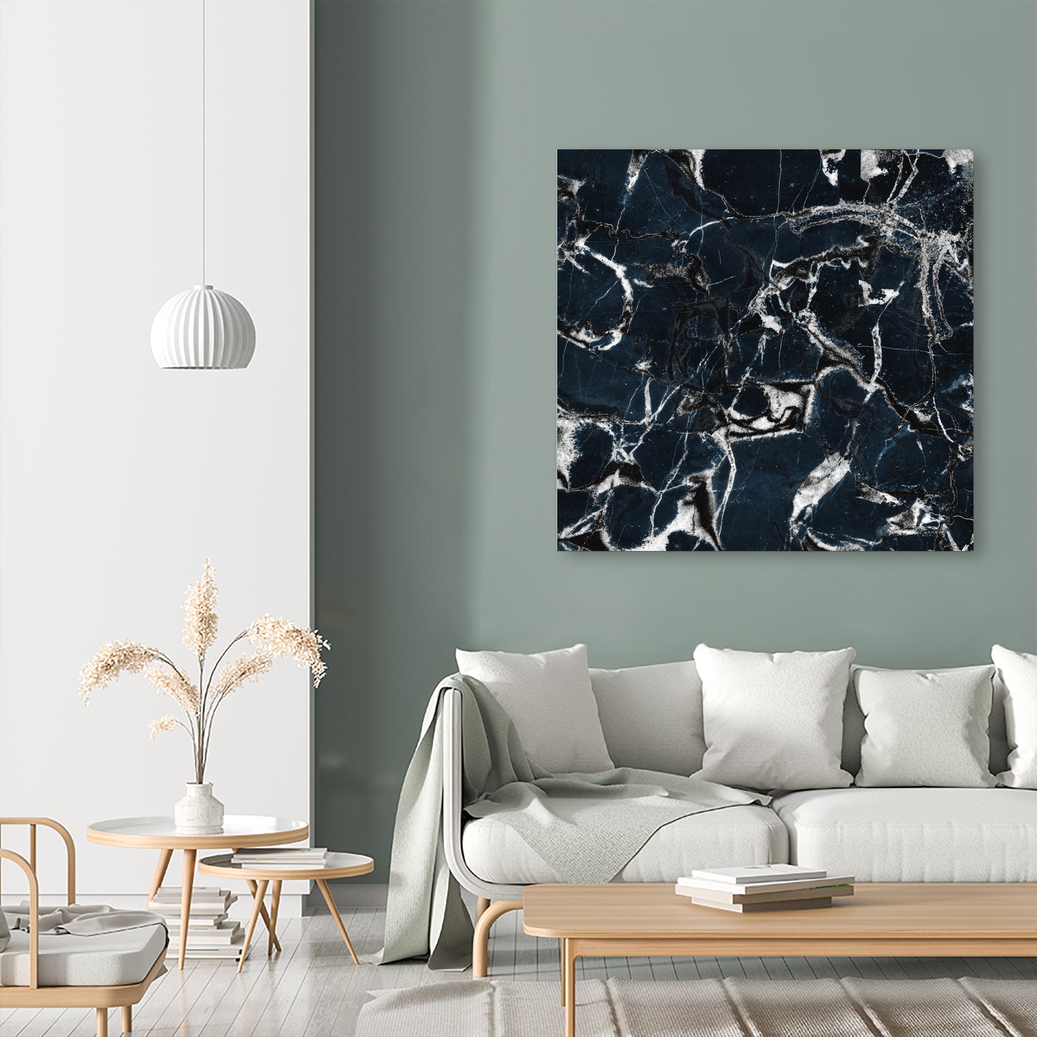 dark marble blue & black by Dirk Wüstenhagen on GIANT ART - black mixed media