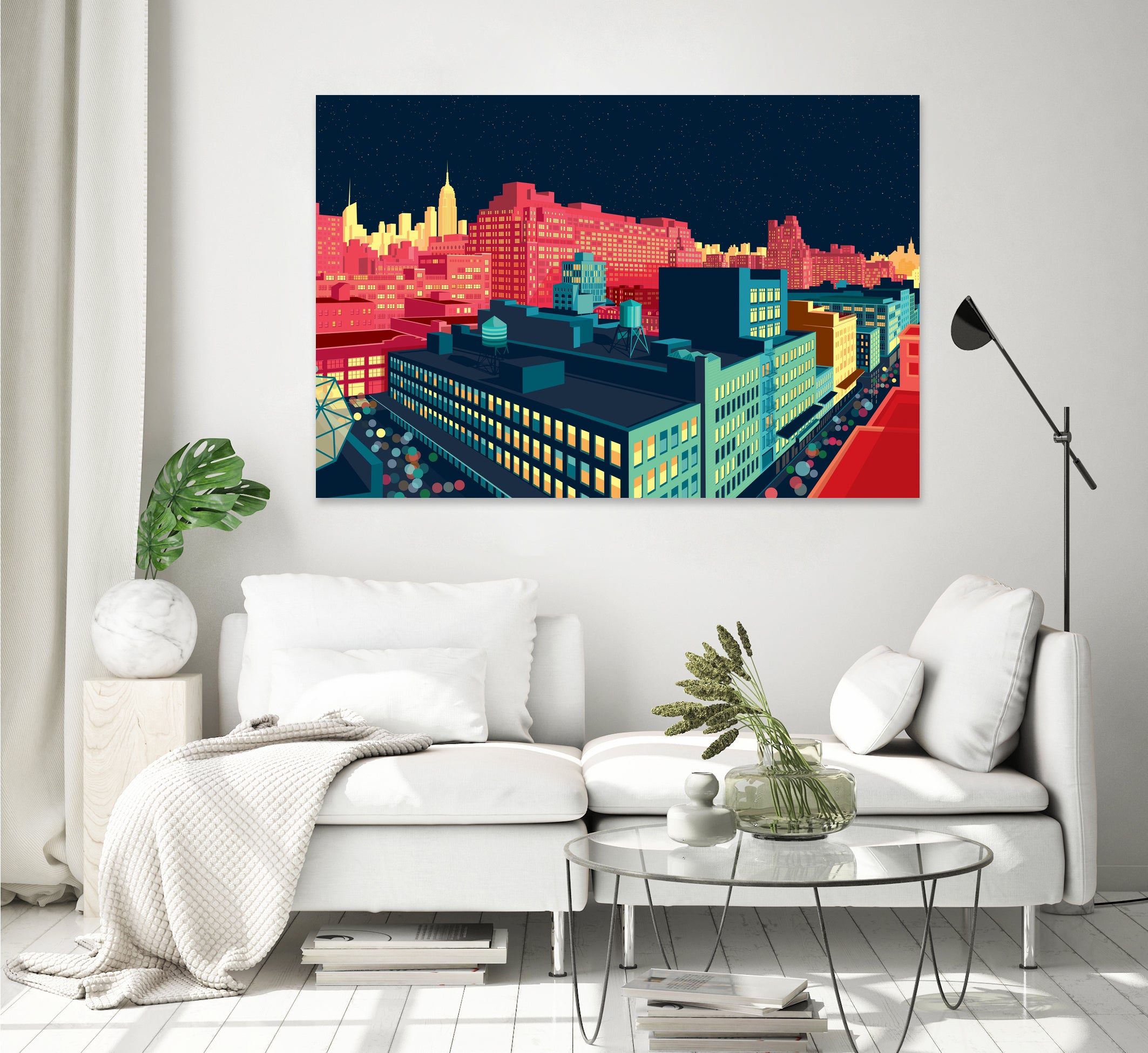 Meatpacking District by Night by Remko Heemskerk on GIANT ART - red digital painting
