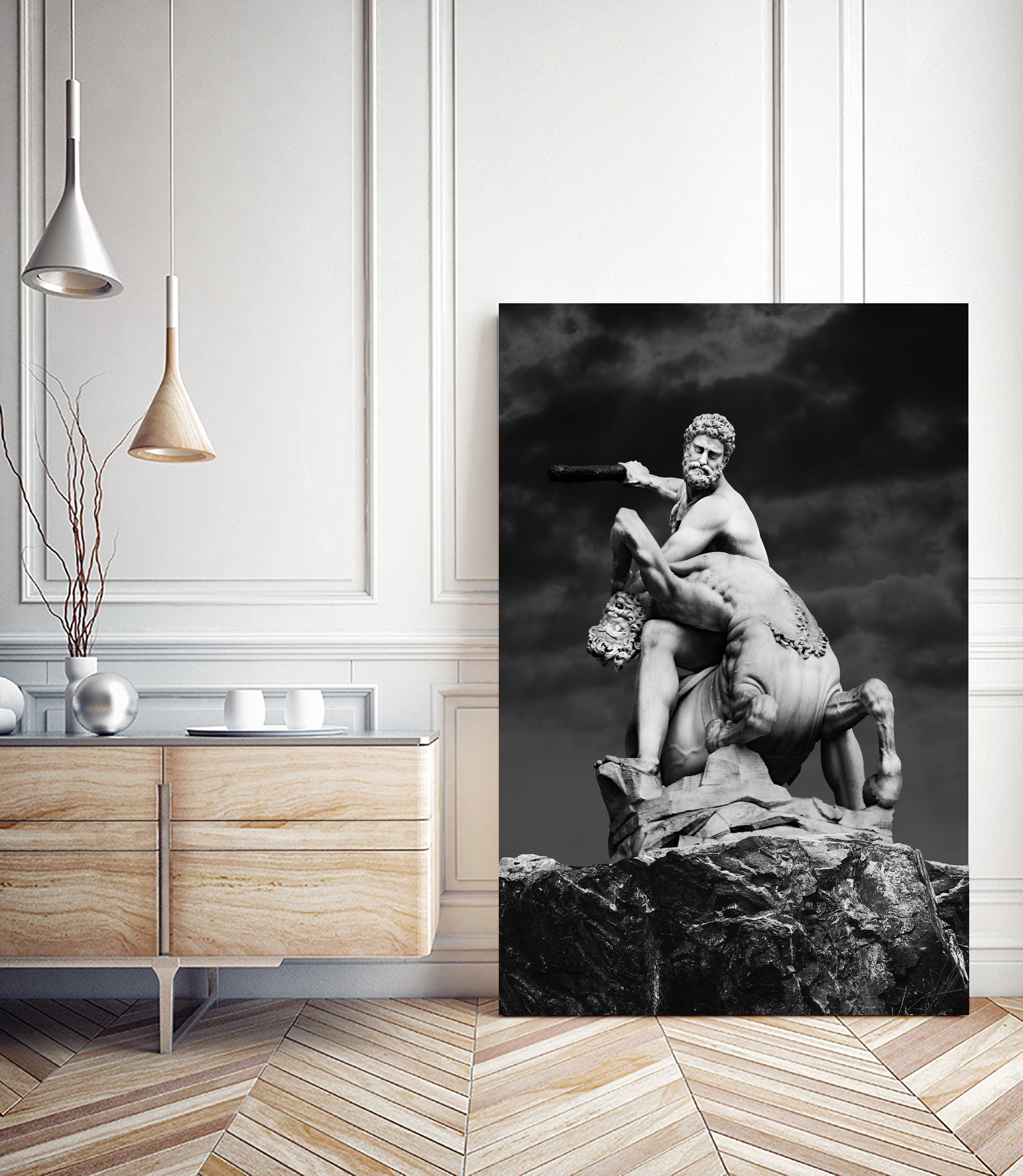 Heracles & Nessus by Burak Günay on GIANT ART - black digital painting