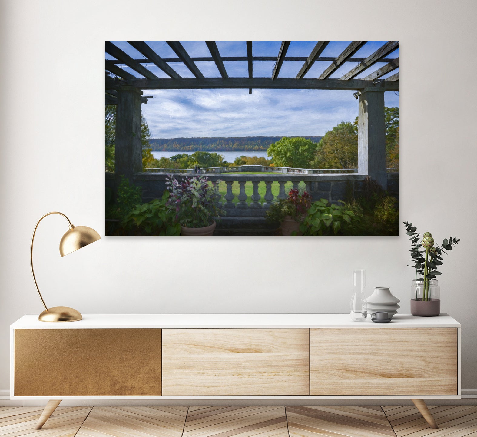 Autumn At Wave Hill by Chris Lord on GIANT ART - blue photo illustration