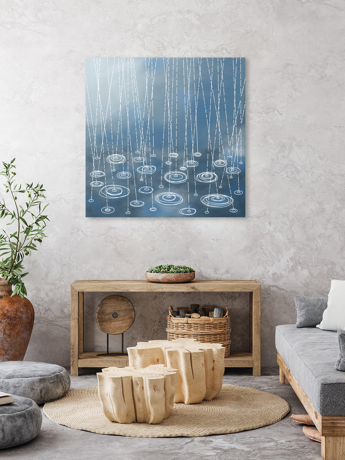 Another Rainy Day by Nic Squirrell on GIANT ART - blue digital painting