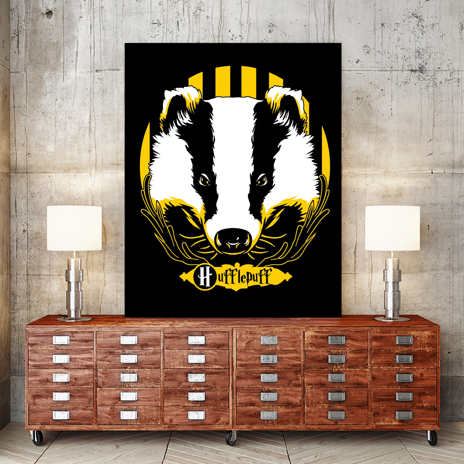 Hufflepuff by Samuel Rodrigues on GIANT ART - black digital painting