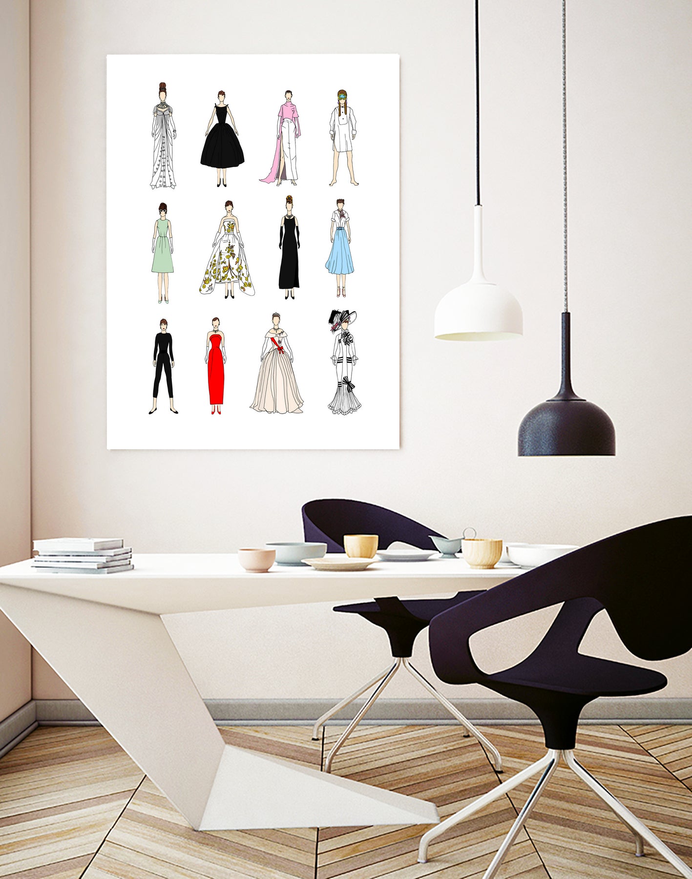 Audrey-Hepburn-Fashion by Winston Chiu on GIANT ART - white character design