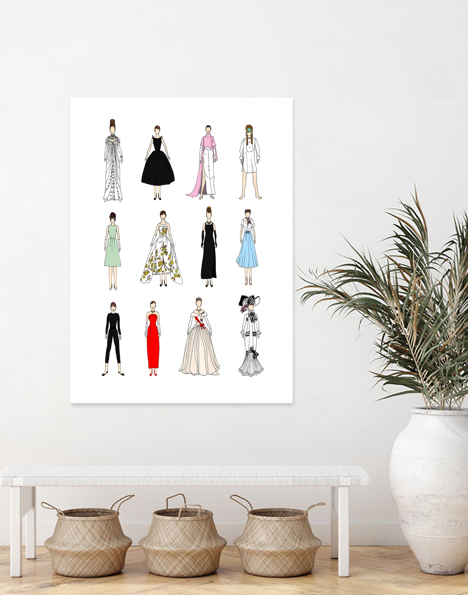 Audrey-Hepburn-Fashion by Winston Chiu on GIANT ART - white character design