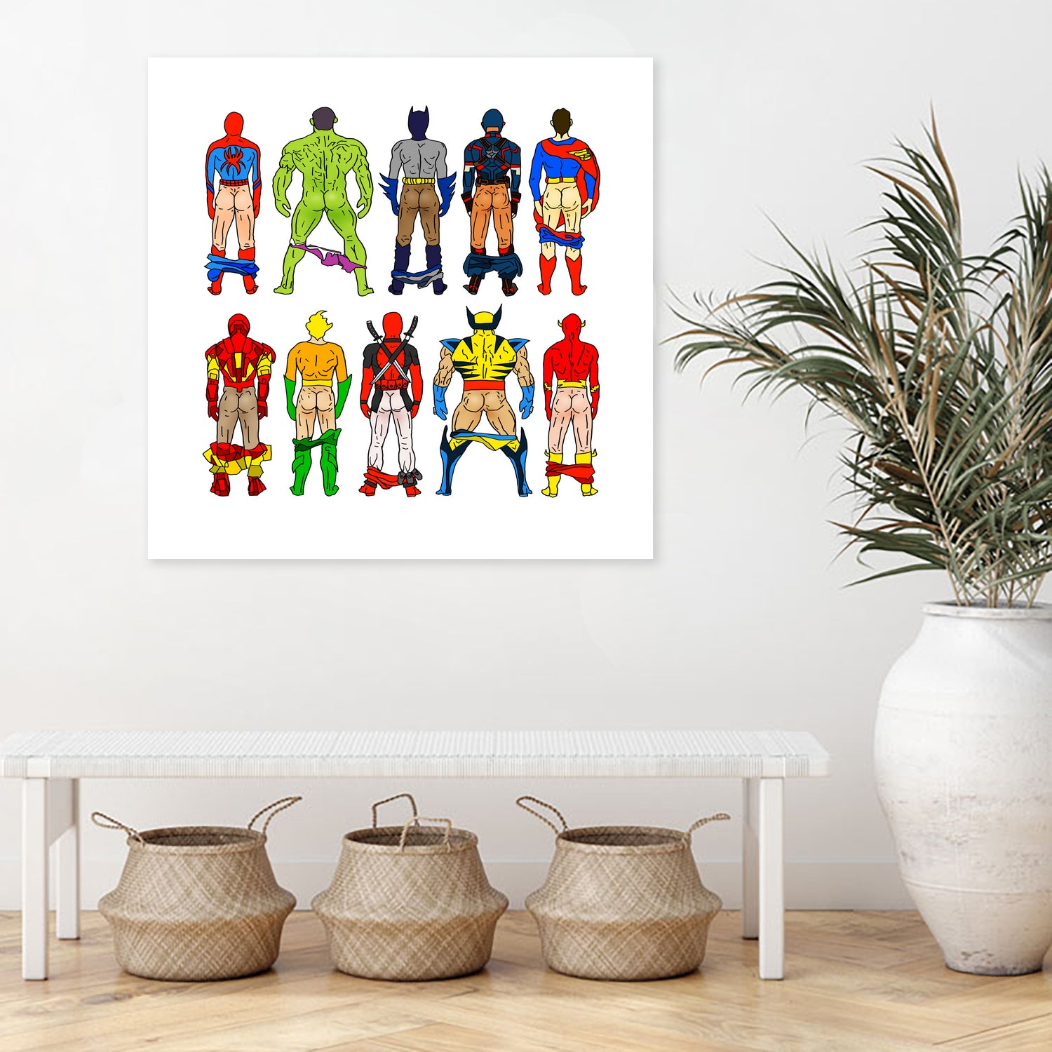 Super Hero Butts by Winston Chiu on GIANT ART - white digital drawing