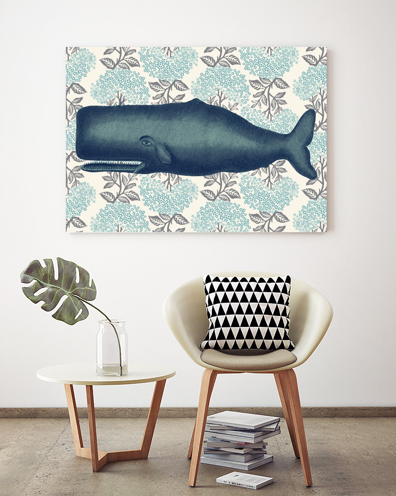 Moby Vineyard Aqua by Thomas Fernez on GIANT ART - blue digital painting