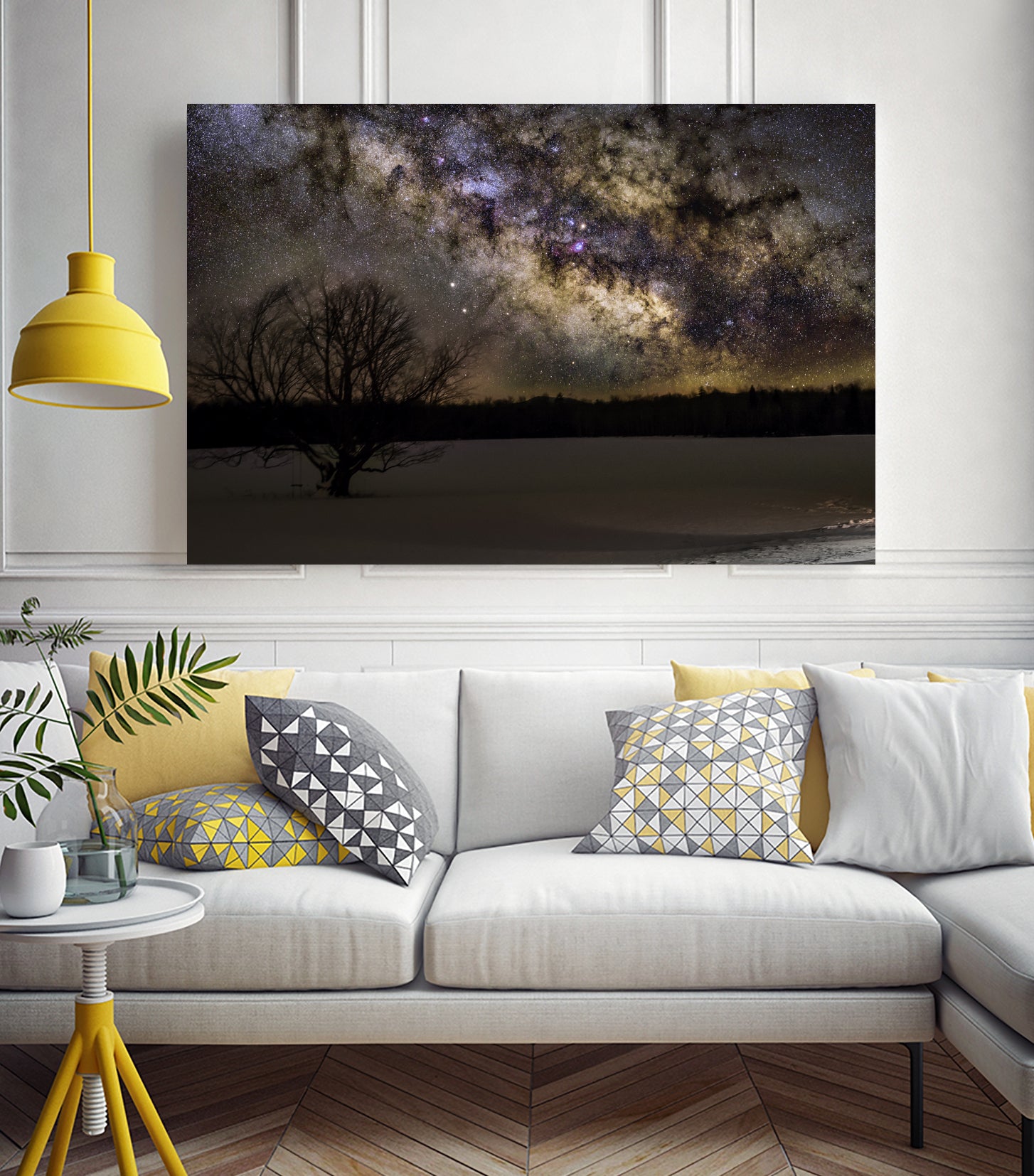 Milky way and Lone Tree by Lorenzo Bustillo on GIANT ART - gray photo illustration