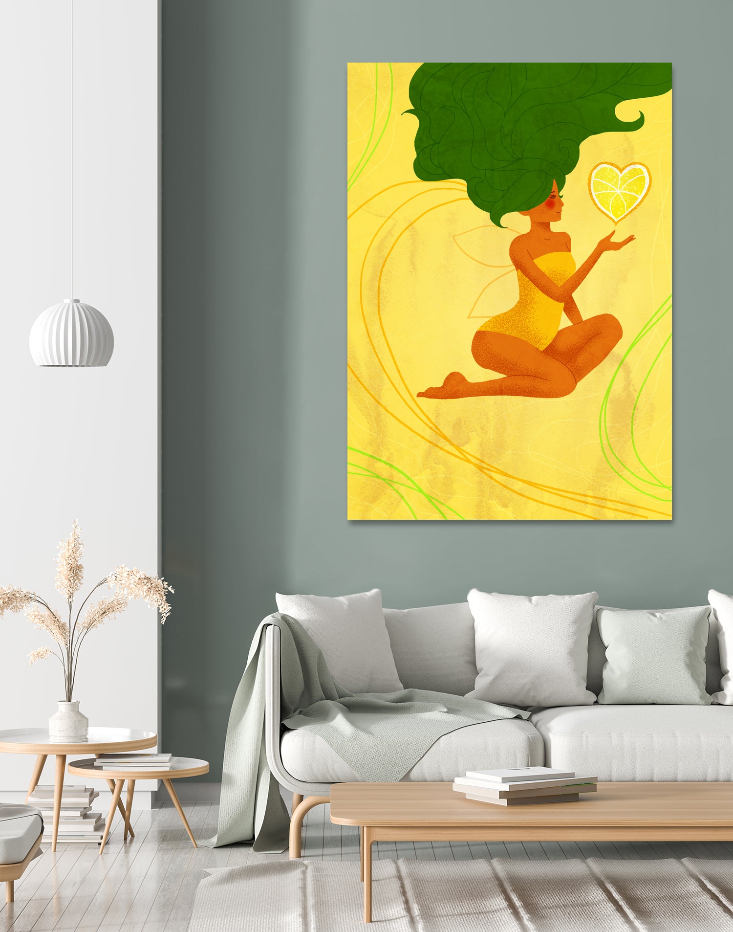 Yellow Lemon Life by Nadia Tokareva on GIANT ART - yellow character design