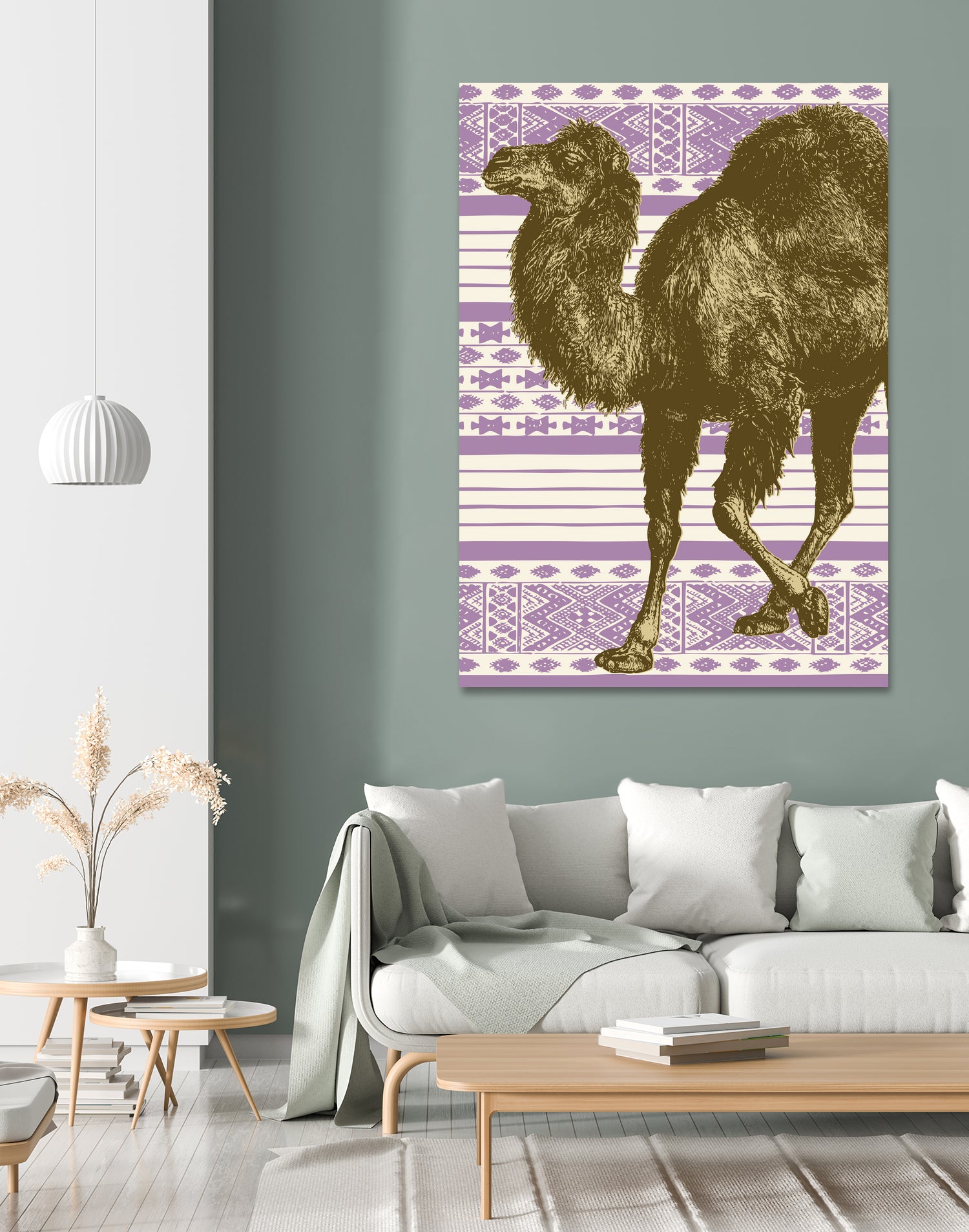 Bazaar Camel Lavender by Thomas Fernez on GIANT ART - fuchsia digital drawing