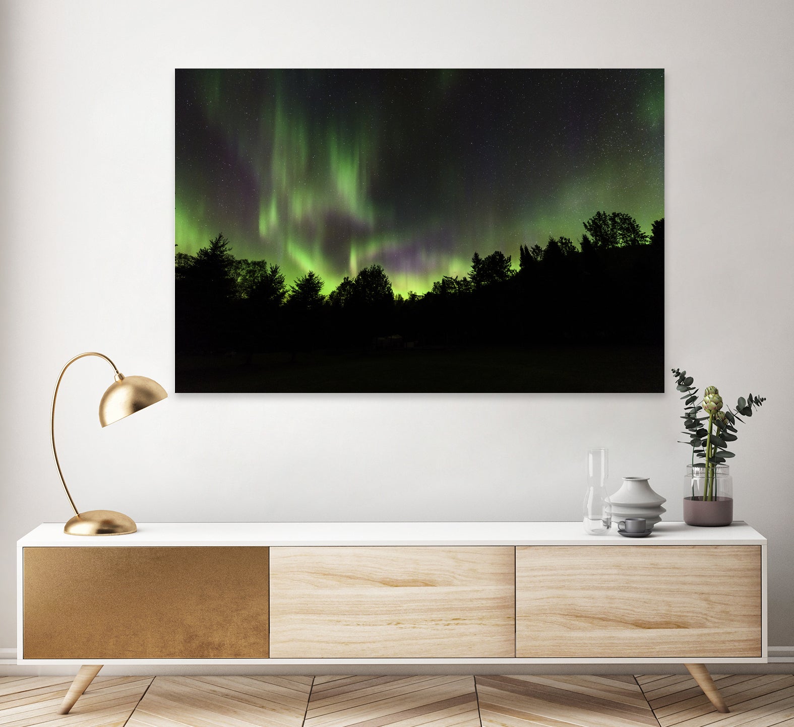 Quebec Northern Lights by Lorenzo Bustillo on GIANT ART - gray photo illustration