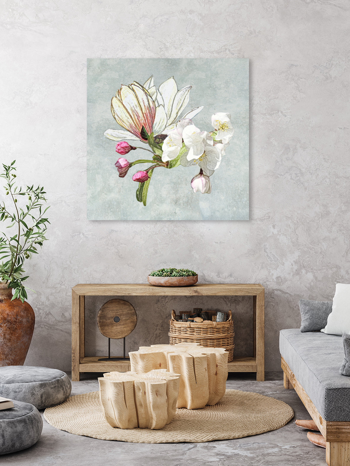 Magic in the air - blossoming by anne corr on GIANT ART - gray digital painting