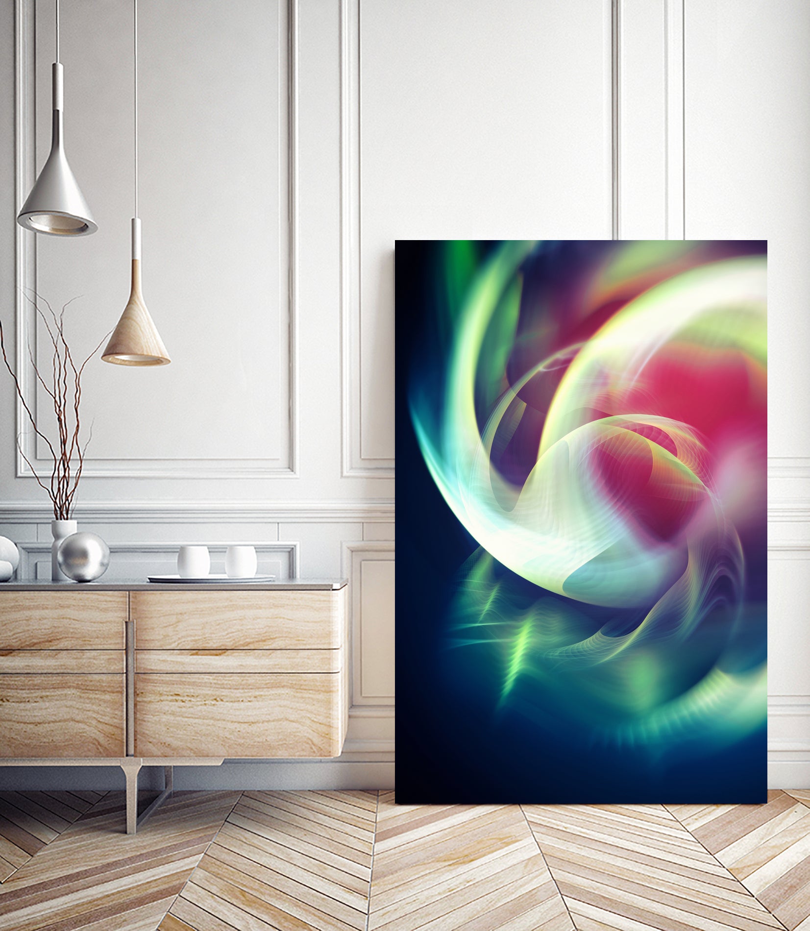 Abstract Art XIII by Tenyo Marchev on GIANT ART - green 3d art