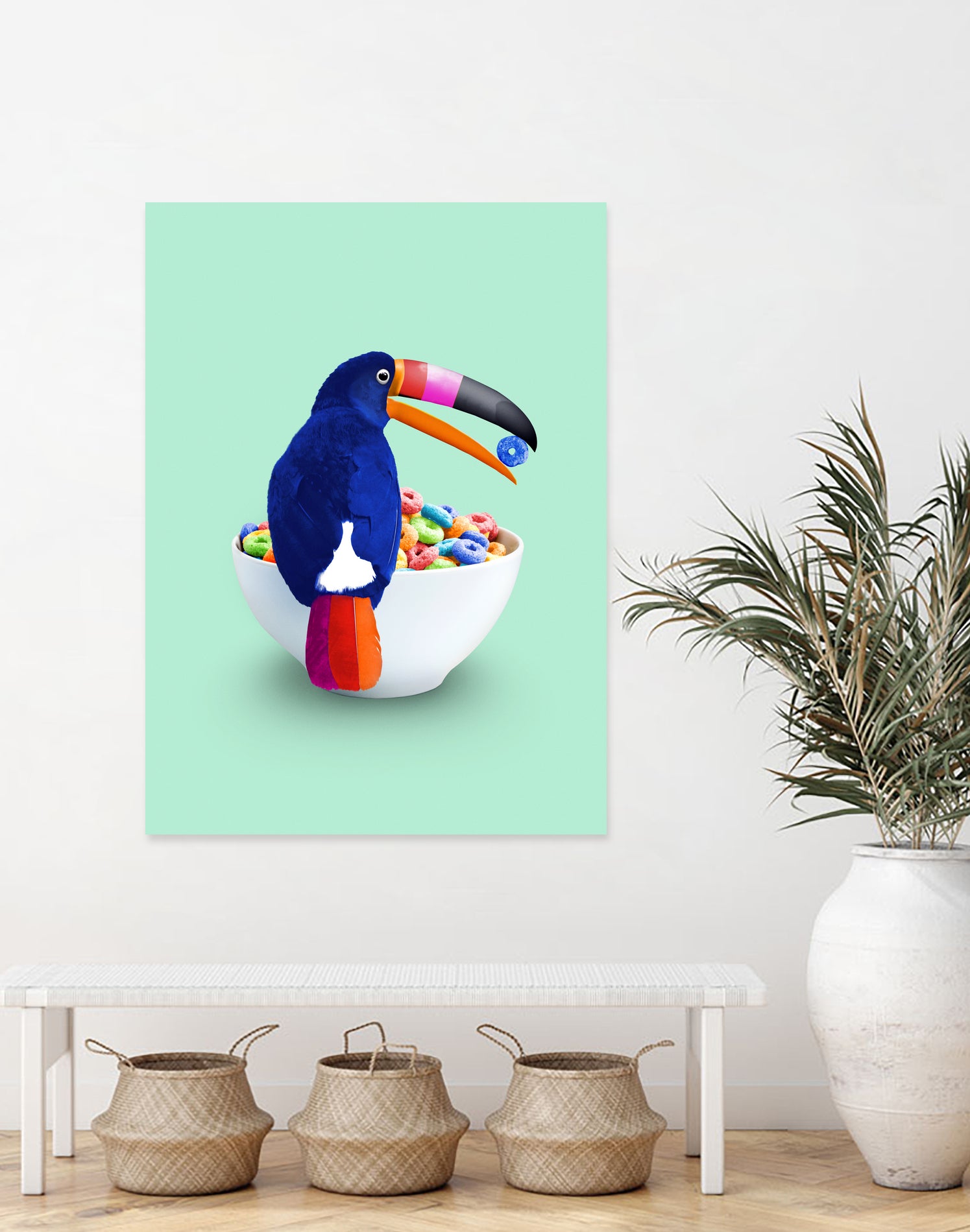 CEREAL TOUCAN by Jonas Loose on GIANT ART - green 3d art