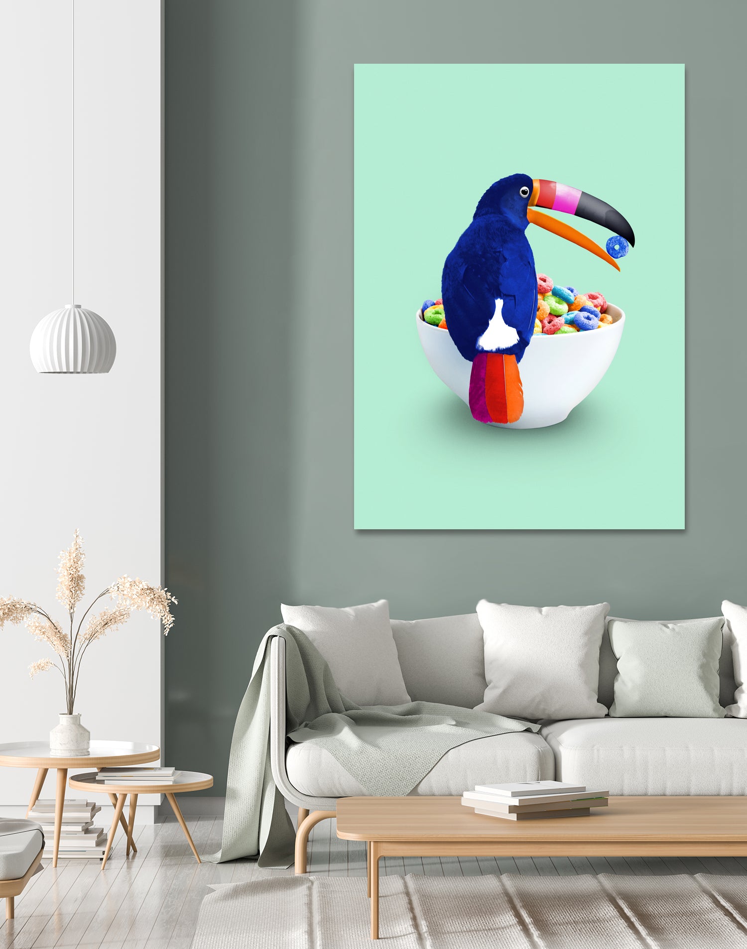 CEREAL TOUCAN by Jonas Loose on GIANT ART - green 3d art