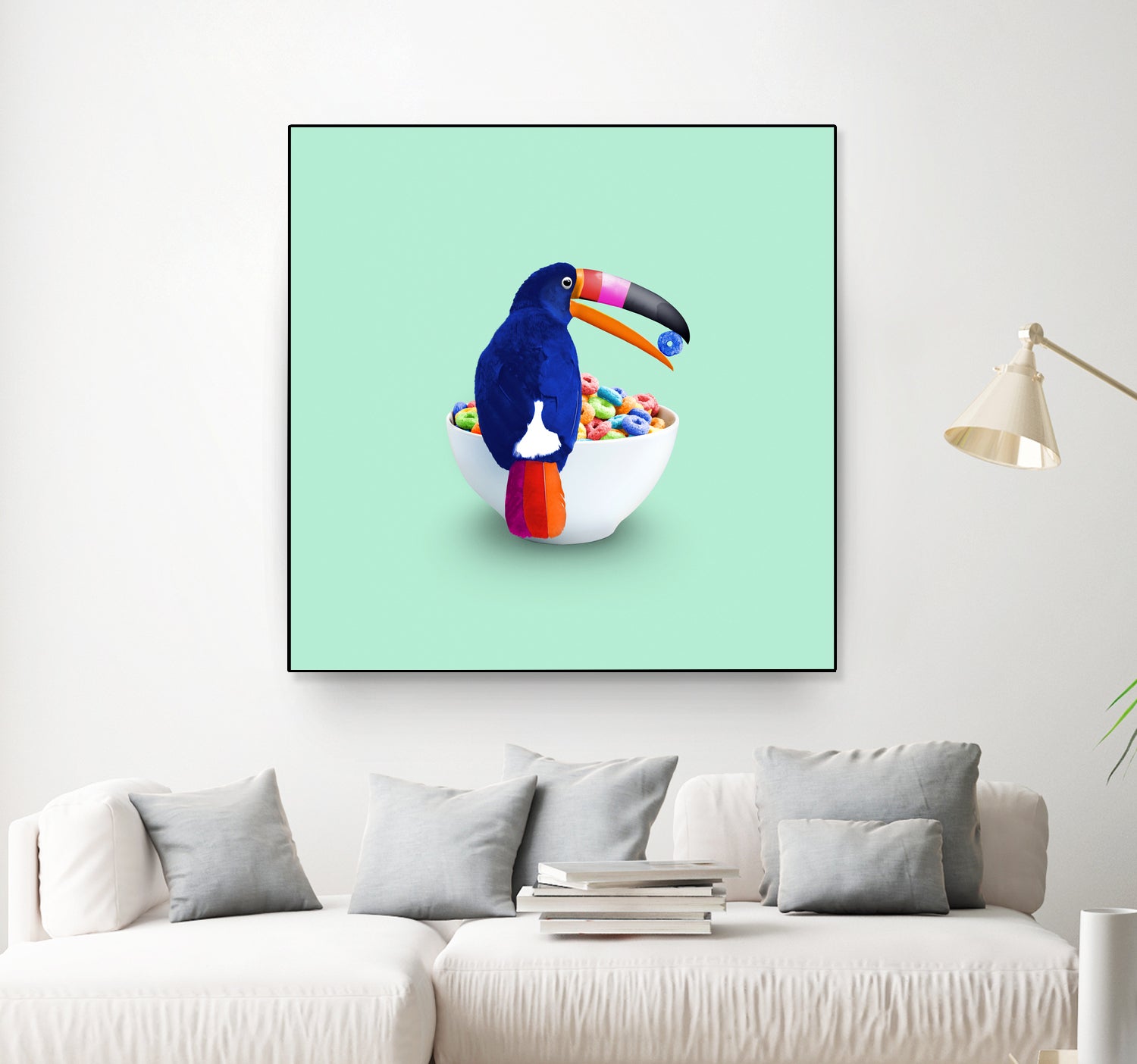 CEREAL TOUCAN by Jonas Loose on GIANT ART - green 3d art