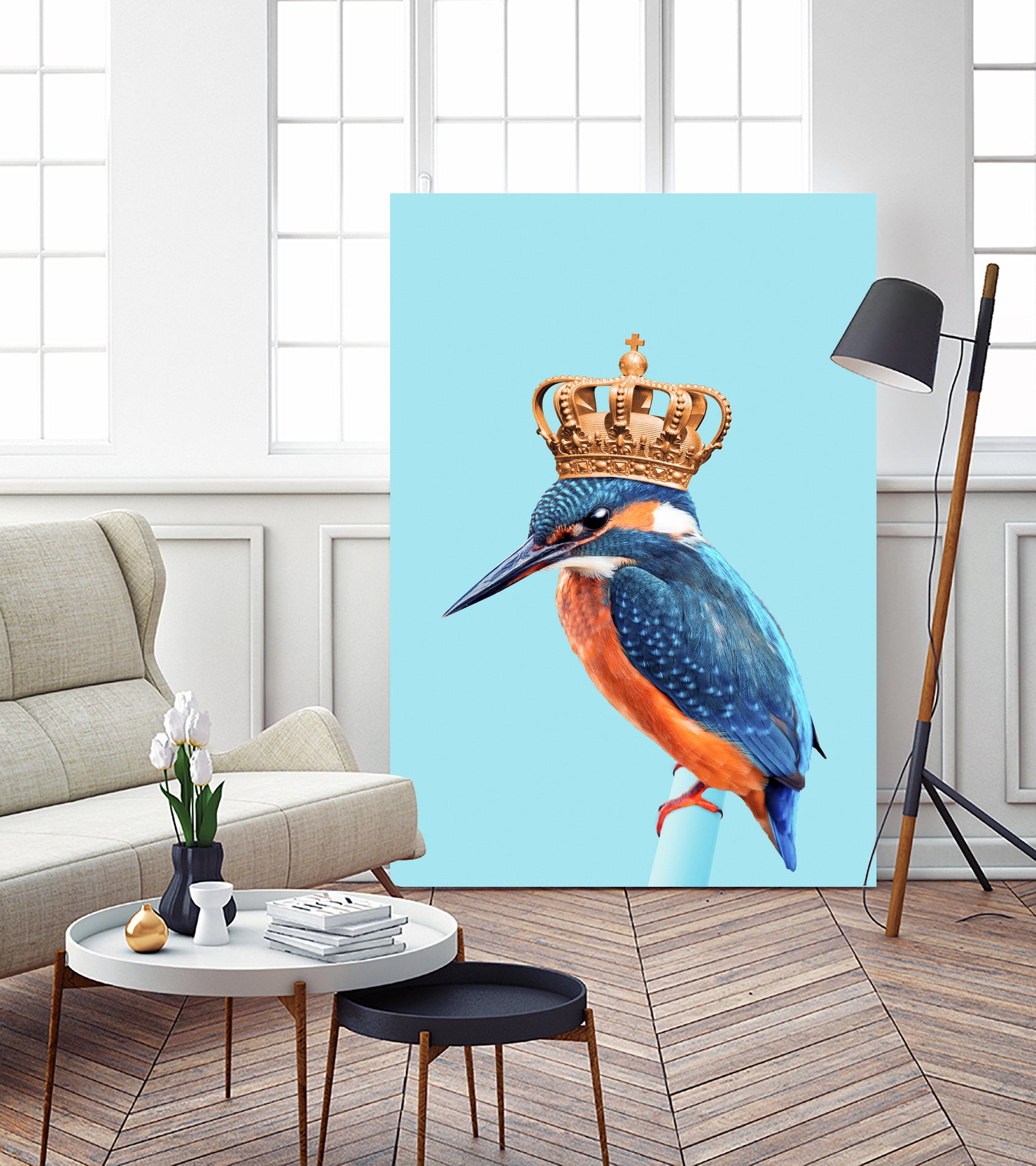 KINGFISHER by Jonas Loose on GIANT ART - blue photo manipulation