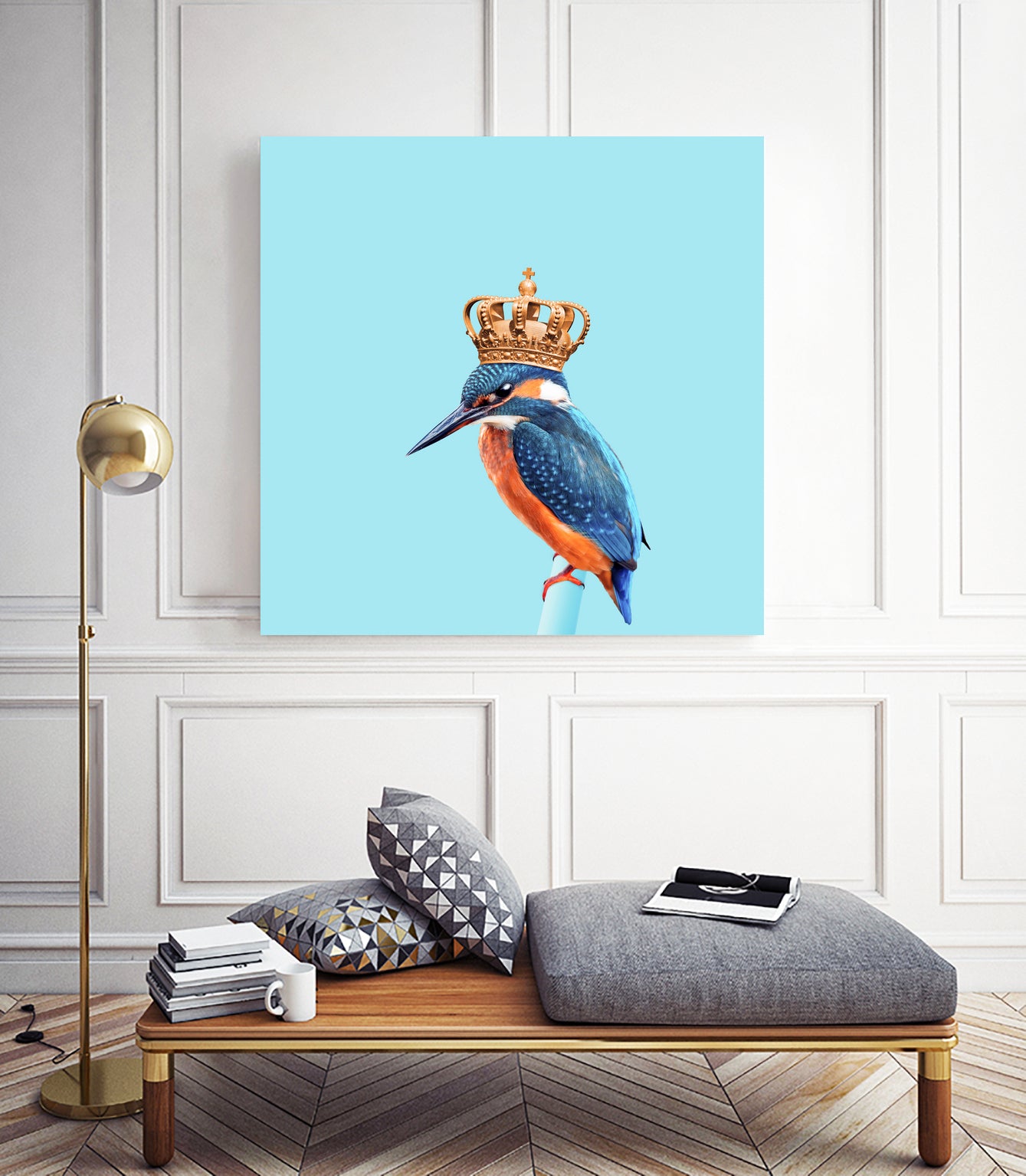 KINGFISHER by Jonas Loose on GIANT ART - blue photo manipulation