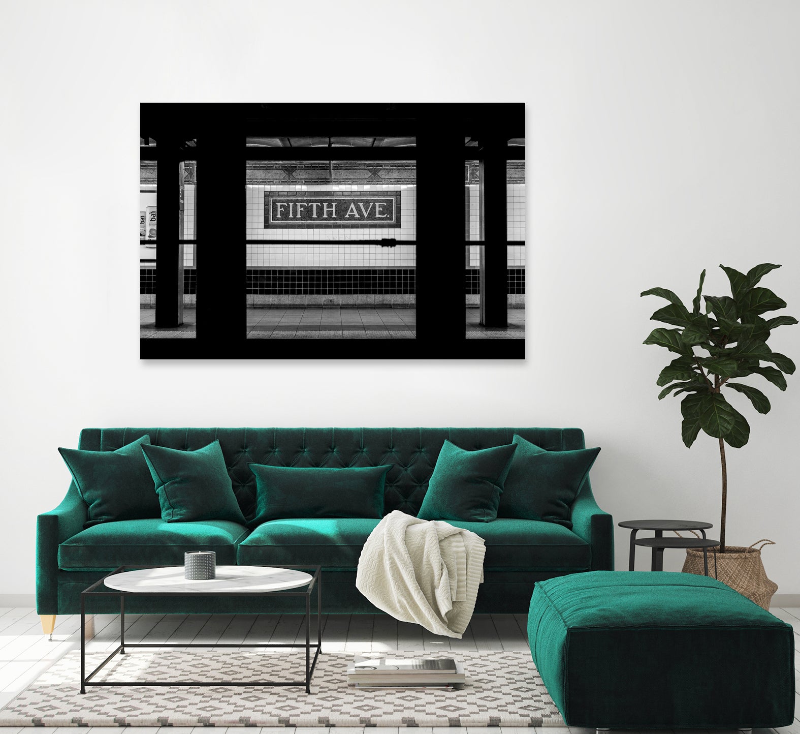 Fifth Ave Subway by Jianfeng Chen on GIANT ART - black photo manipulation