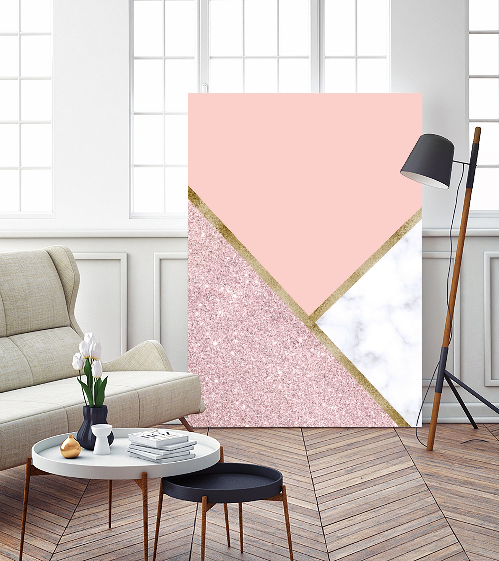Glitter and marble by Denitsa Tsonkova on GIANT ART - pink digital drawing