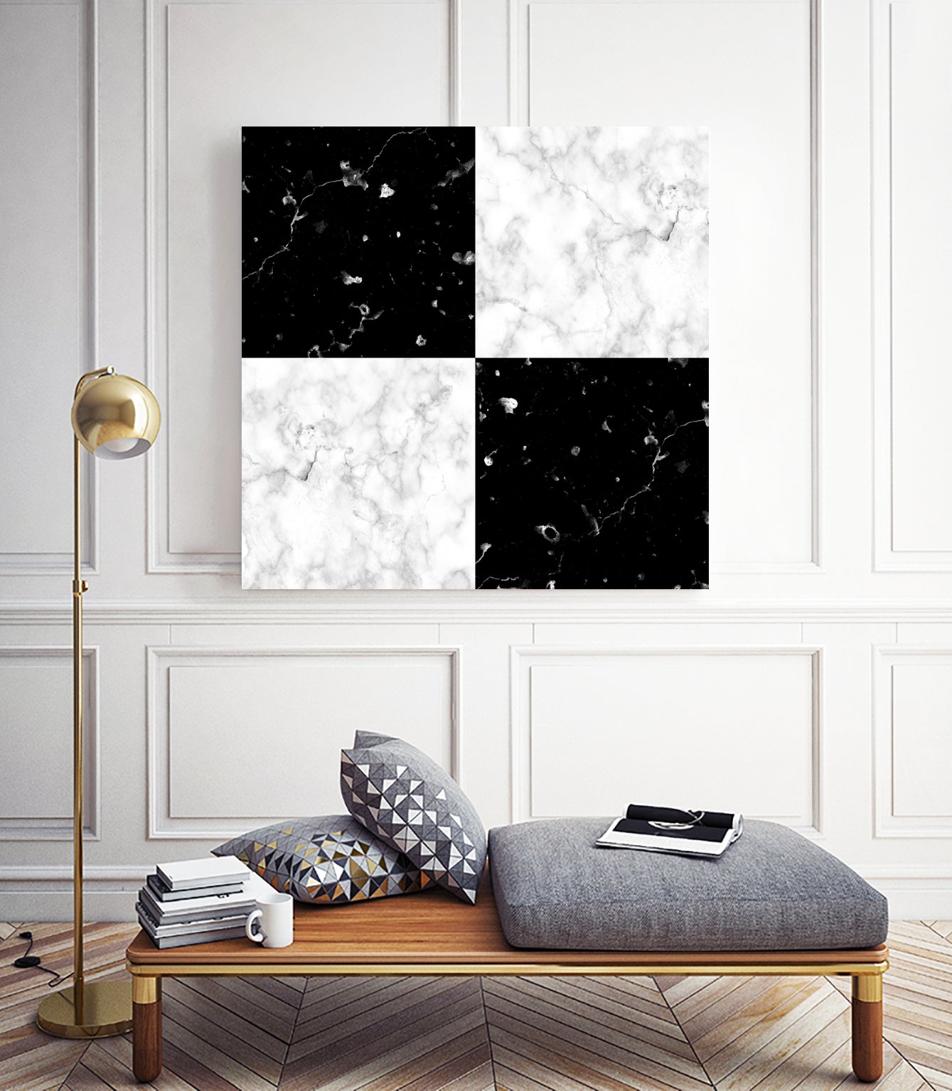 Black and white marble by Denitsa Tsonkova on GIANT ART - black digital drawing