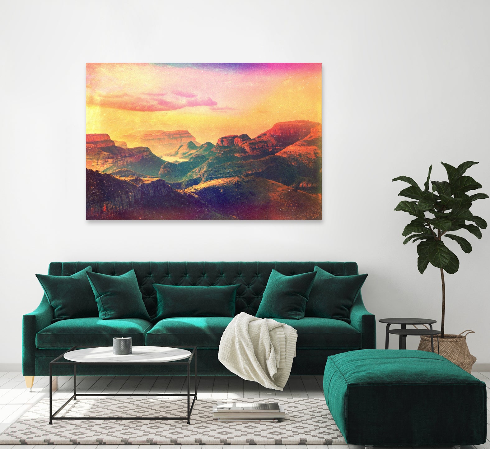 Slumpy Lands II by Daniel Montero on GIANT ART - yellow photo manipulation