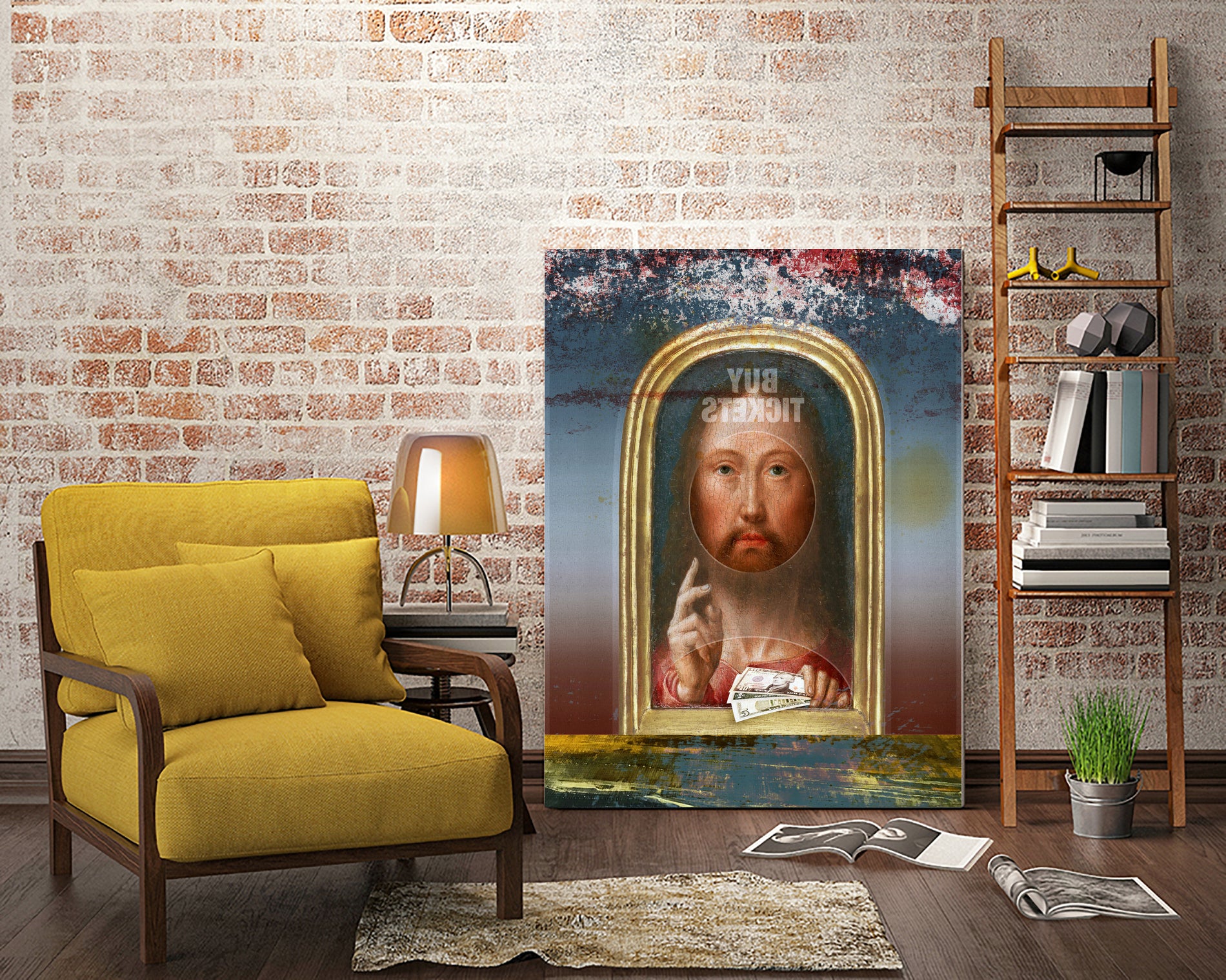 Two, Please by José Luis Guerrero on GIANT ART - yellow digital painting