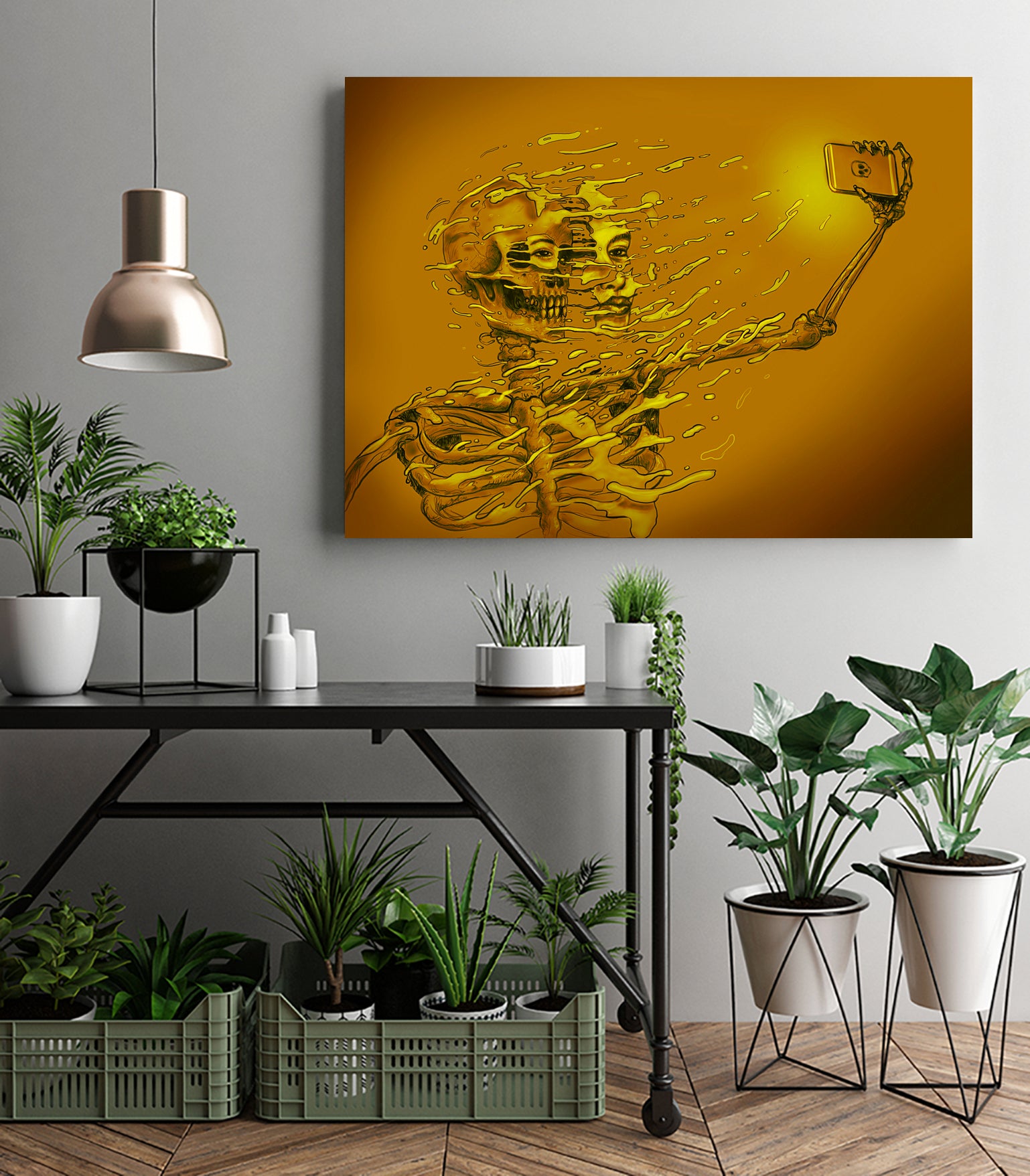 Selfie by Francis Mi Oza on GIANT ART - yellow digital painting