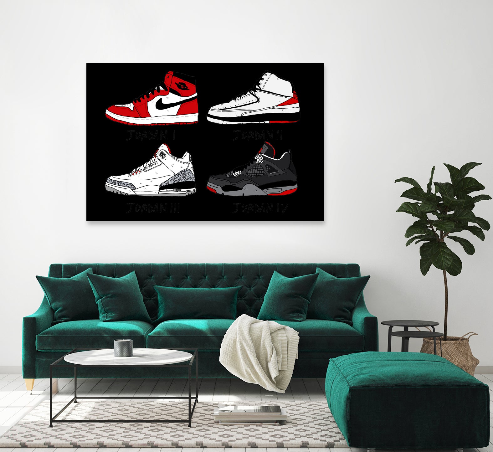 Jordans 84-89 by Nick Cocozza on GIANT ART - white photo illustration