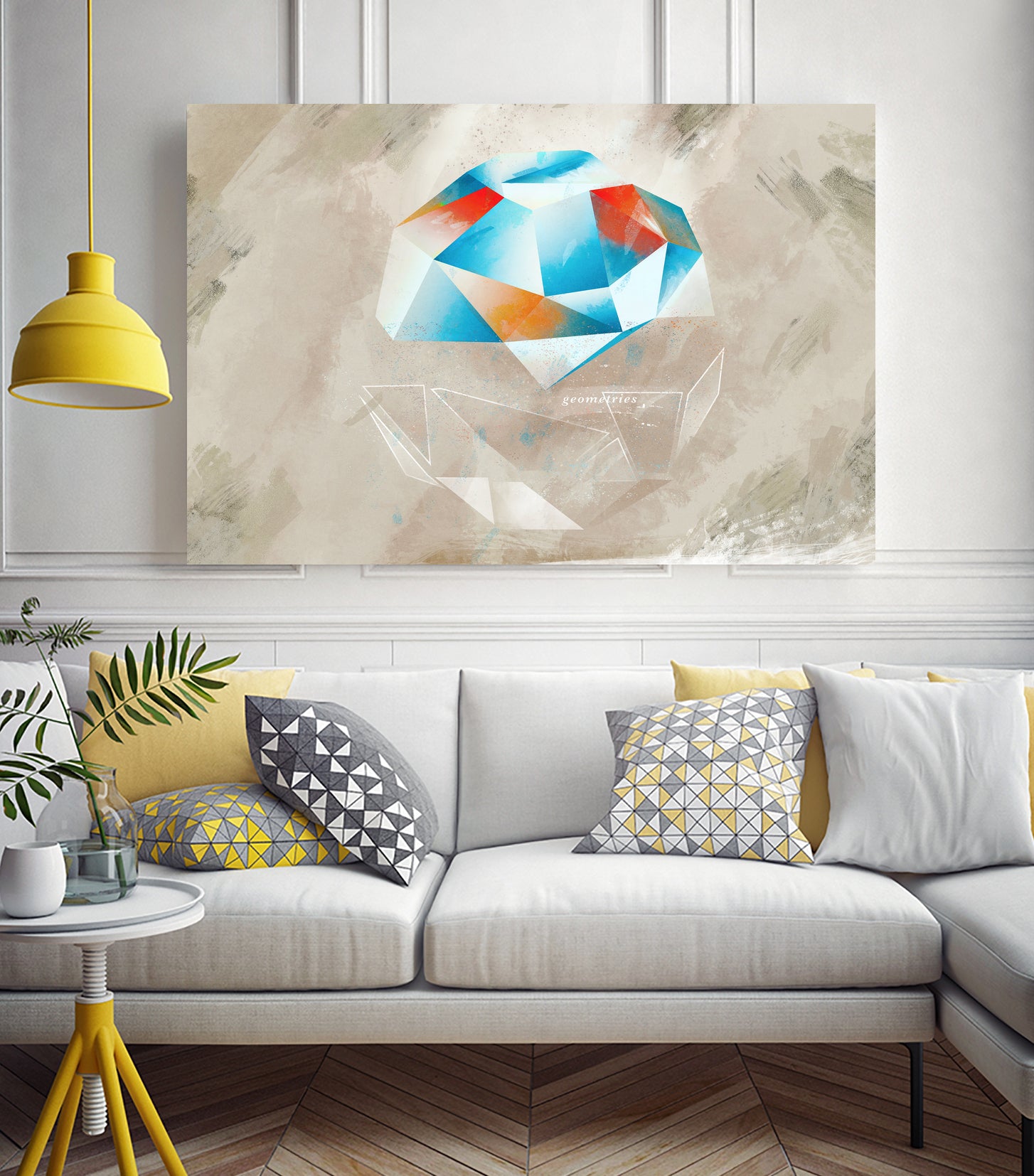 Geometries II by Raffael Pindell on GIANT ART - blue digital painting
